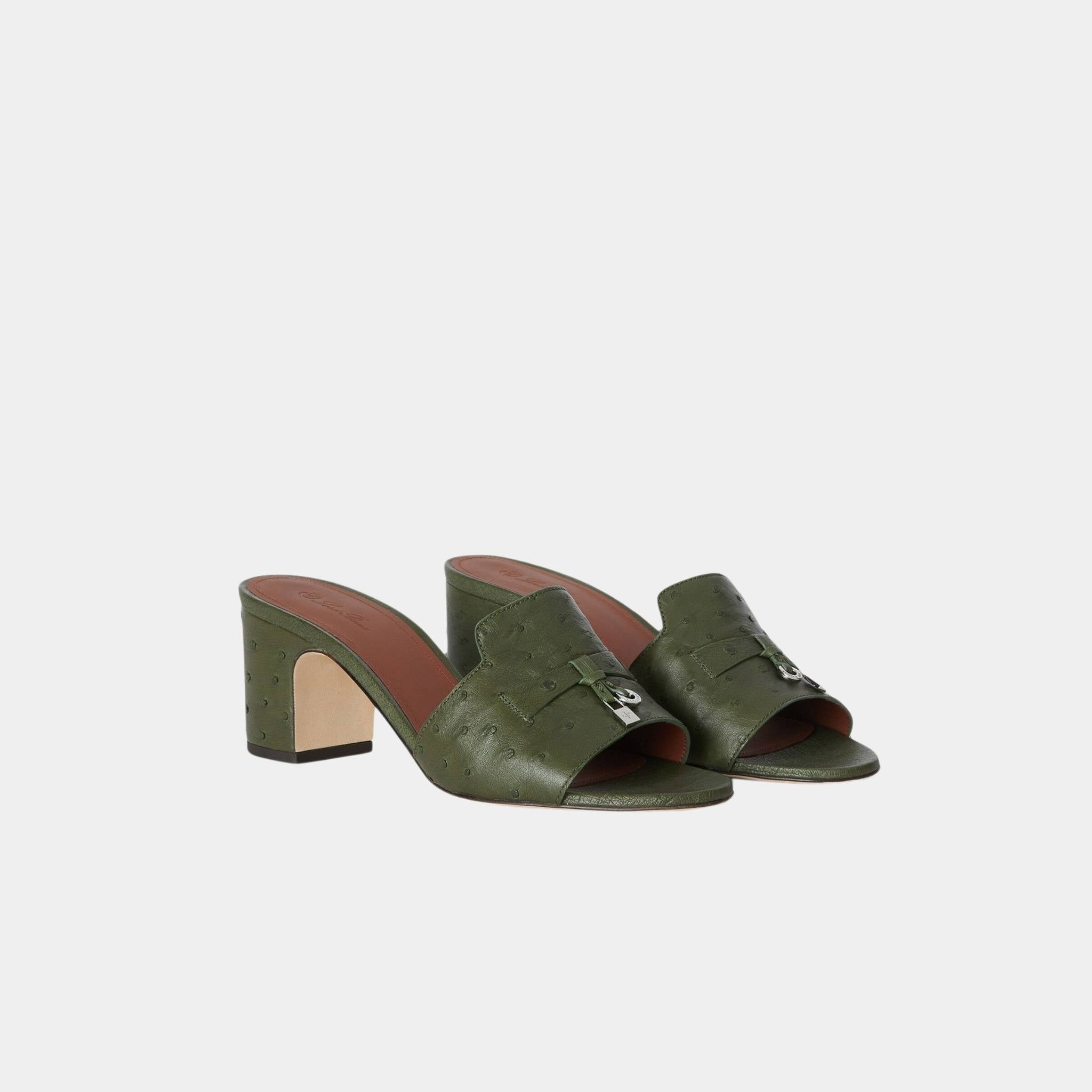 Summer Charms Heeled Sandal Ostrich Leather