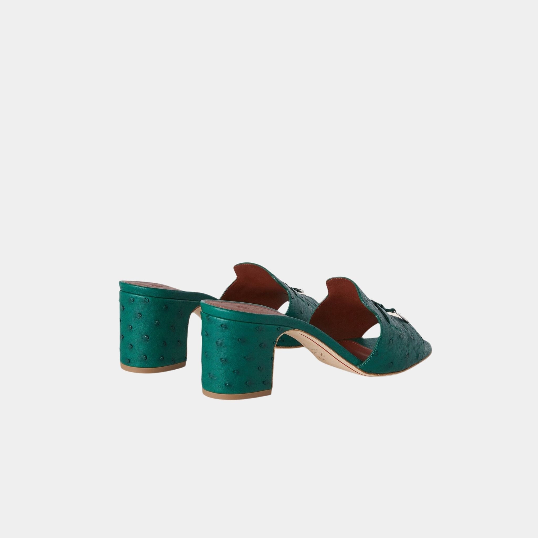 Summer Charms Heeled Sandal Ostrich Leather