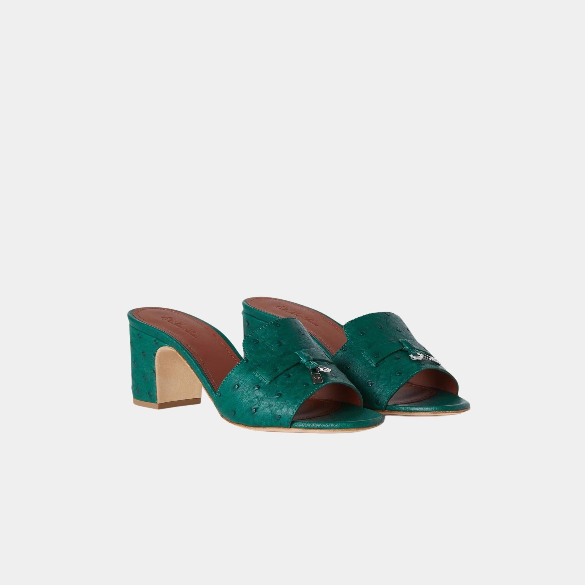 Summer Charms Heeled Sandal Ostrich Leather