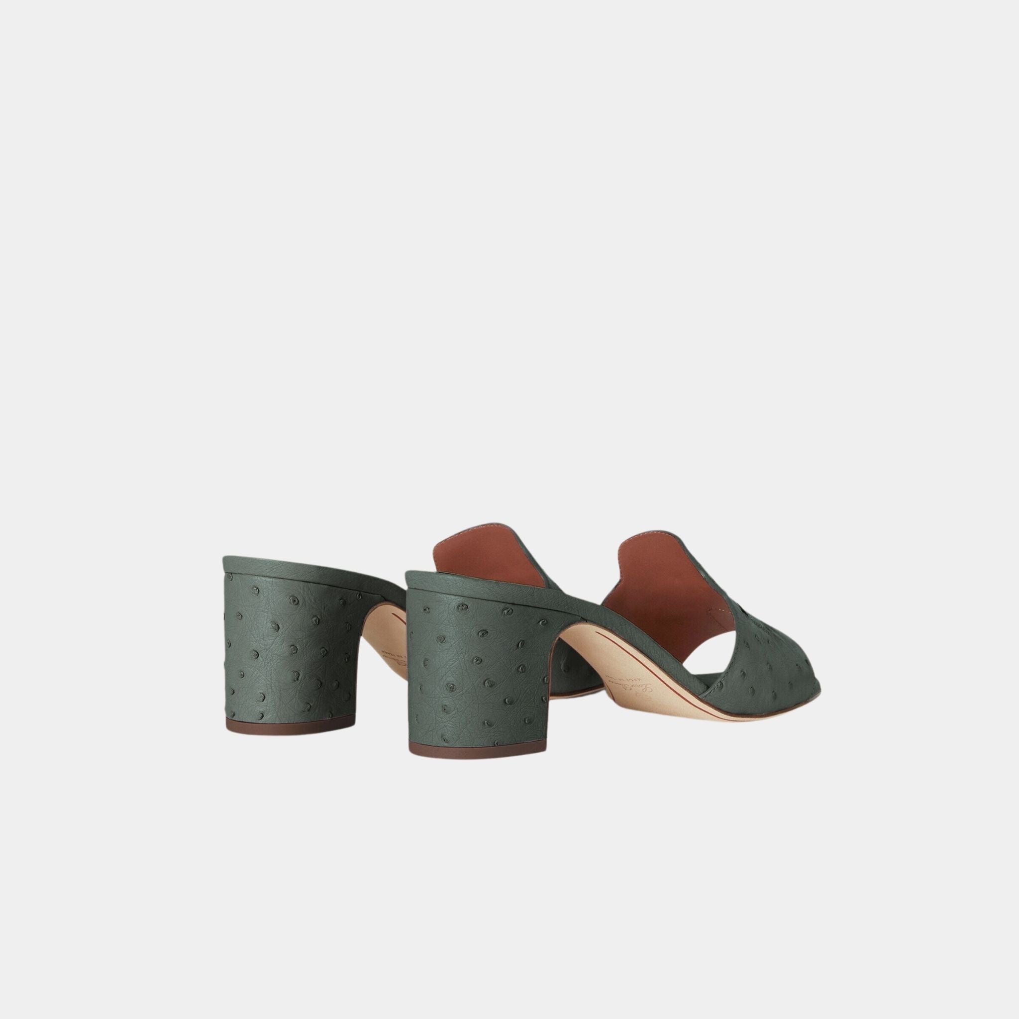 Summer Charms Heeled Sandal Ostrich Leather