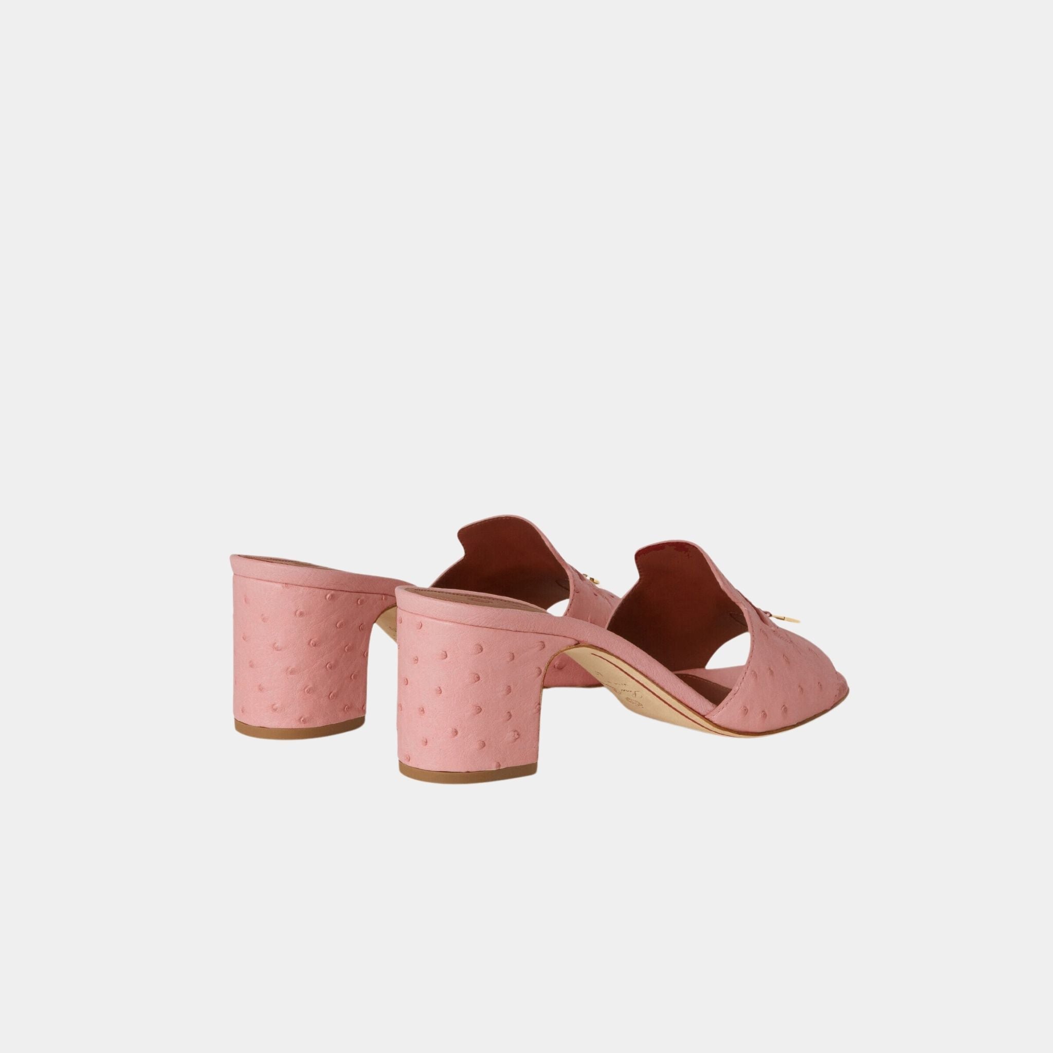 Summer Charms Heeled Sandal Ostrich Leather