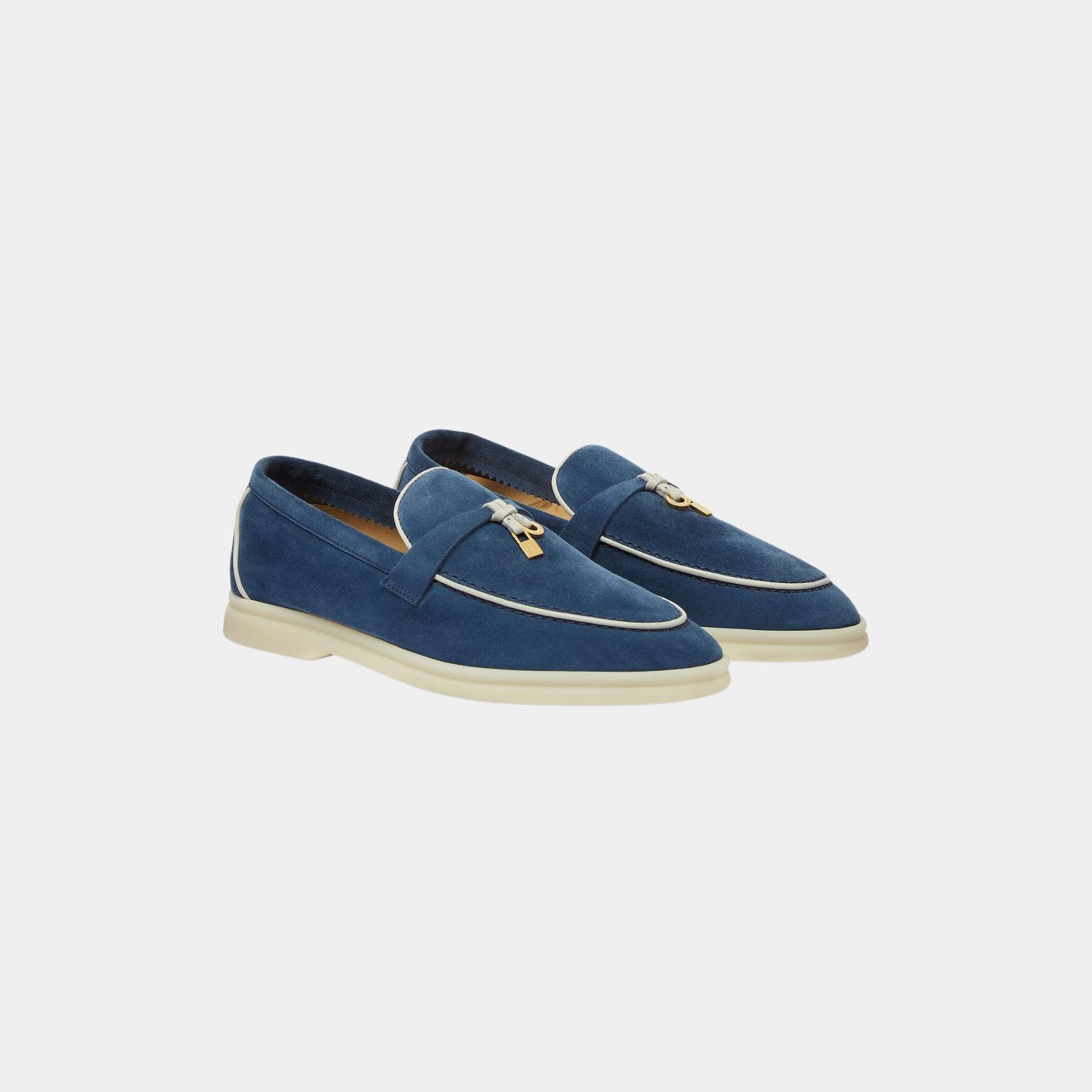 Summer Charms Walk Loafers In Suede Goatskin