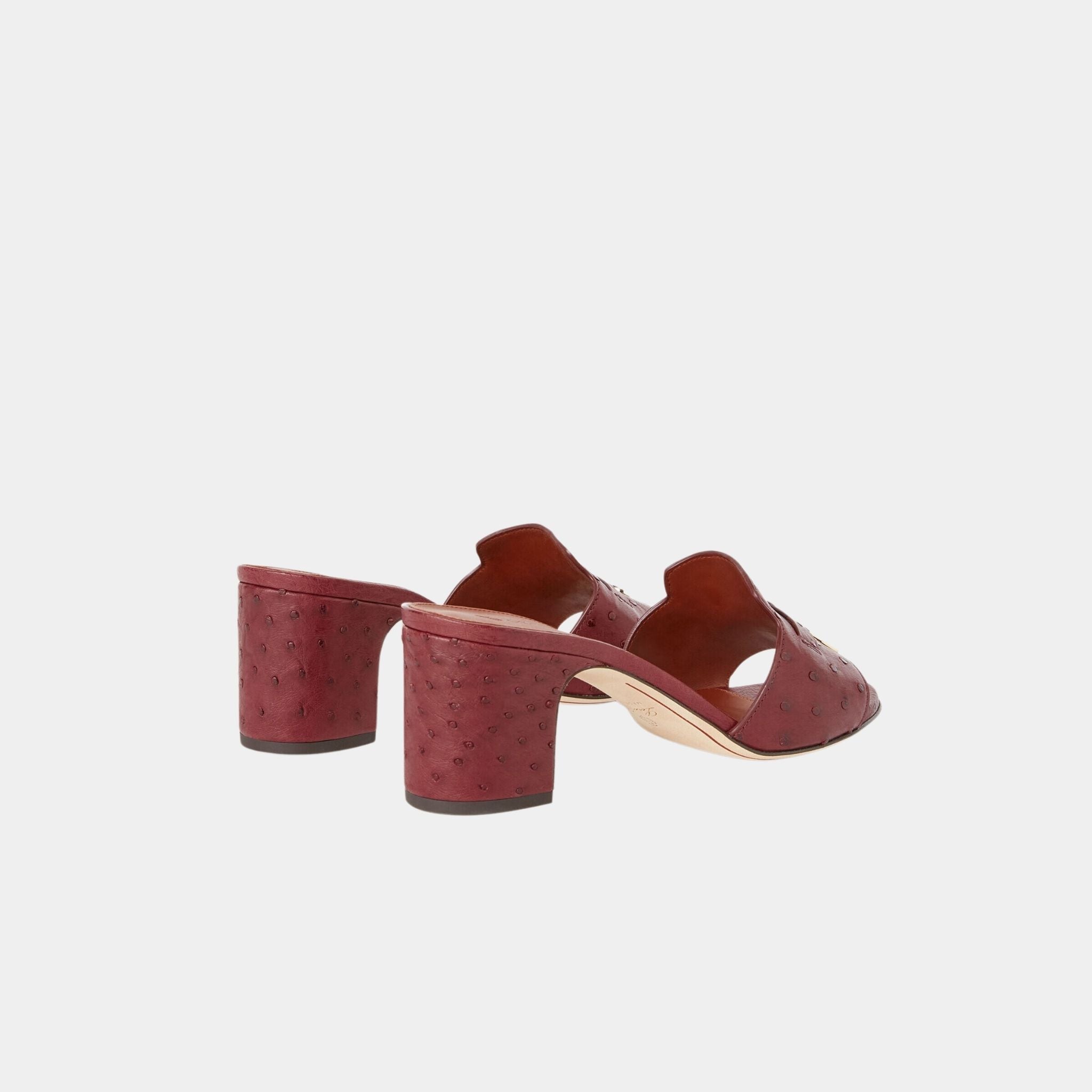 Summer Charms Sandal Heeled Ostrich Leather