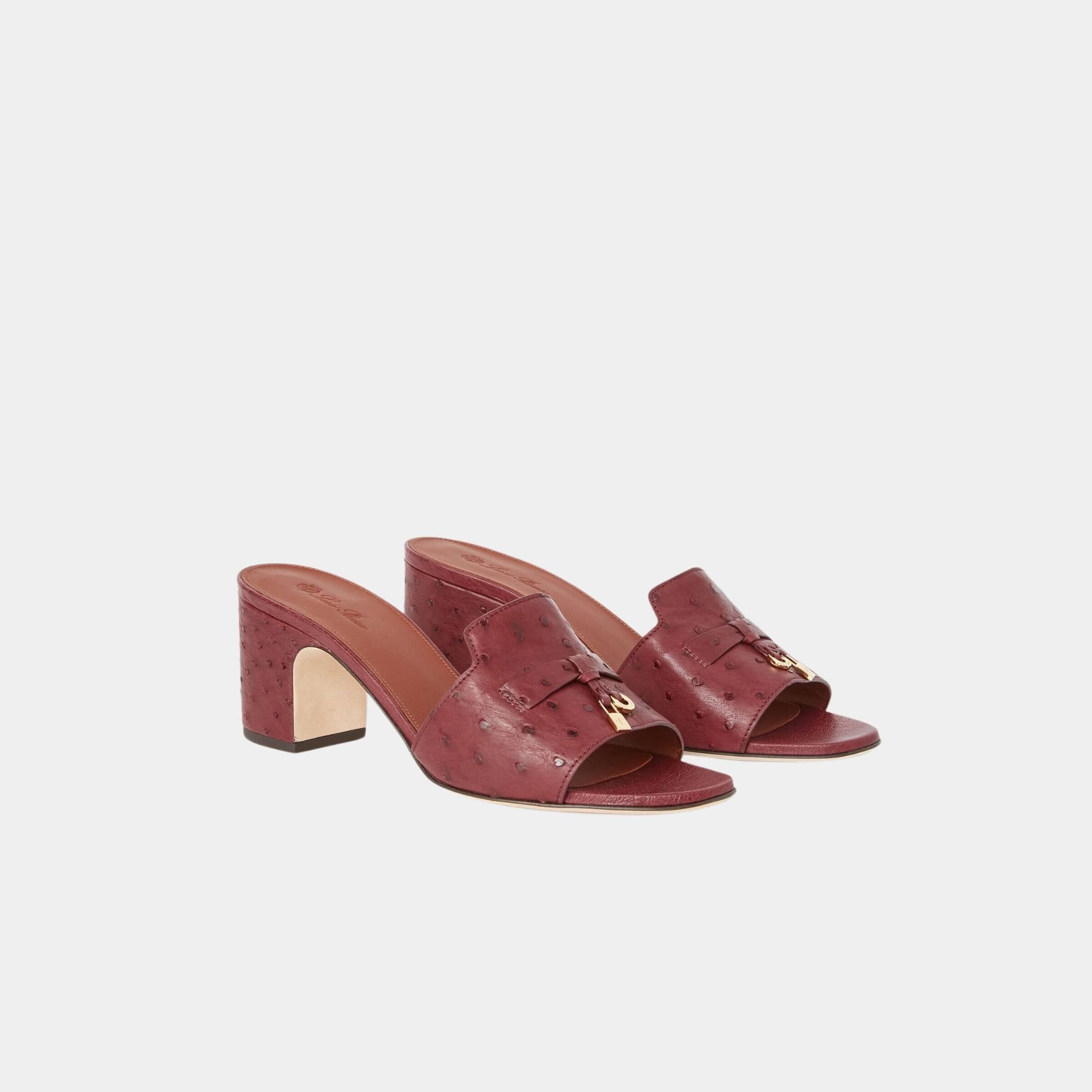 Summer Charms Sandal Heeled Ostrich Leather