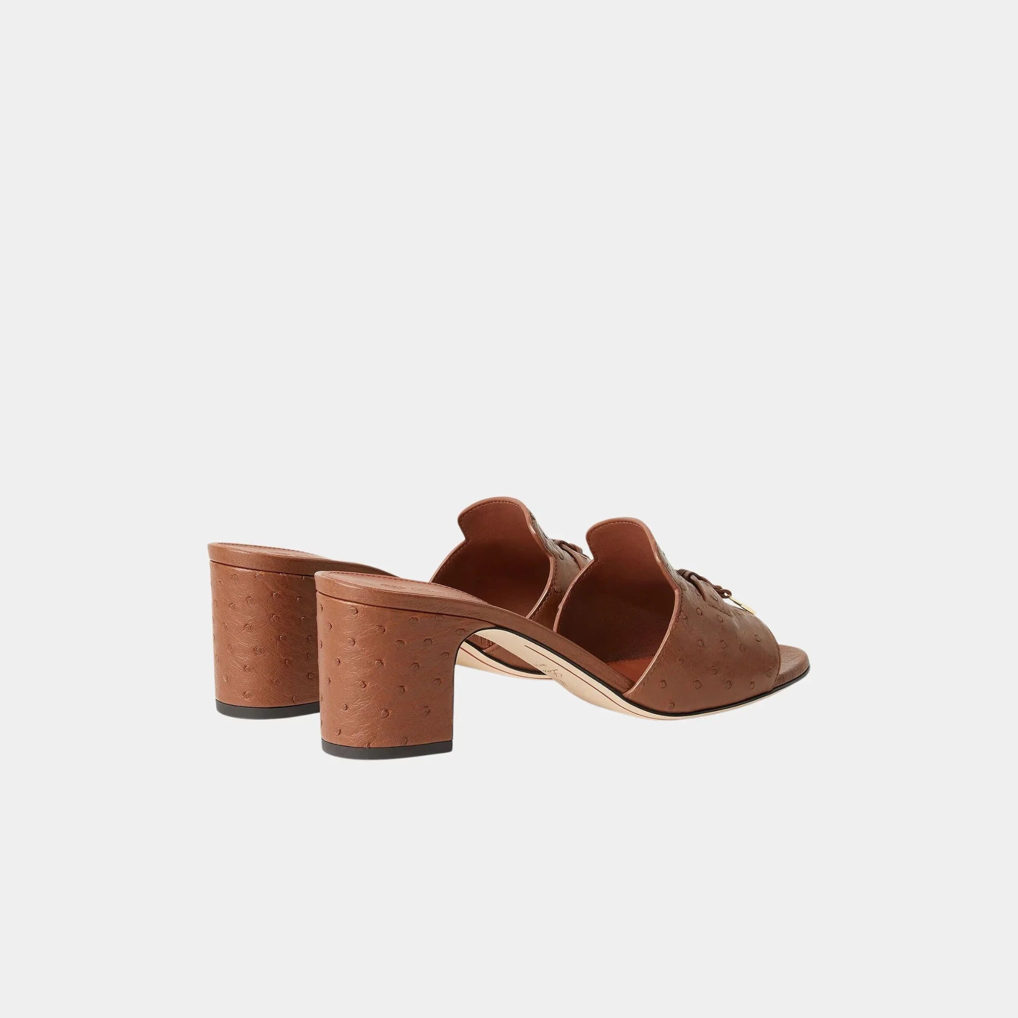 Summer Charms Sandal Heeled Ostrich Leather