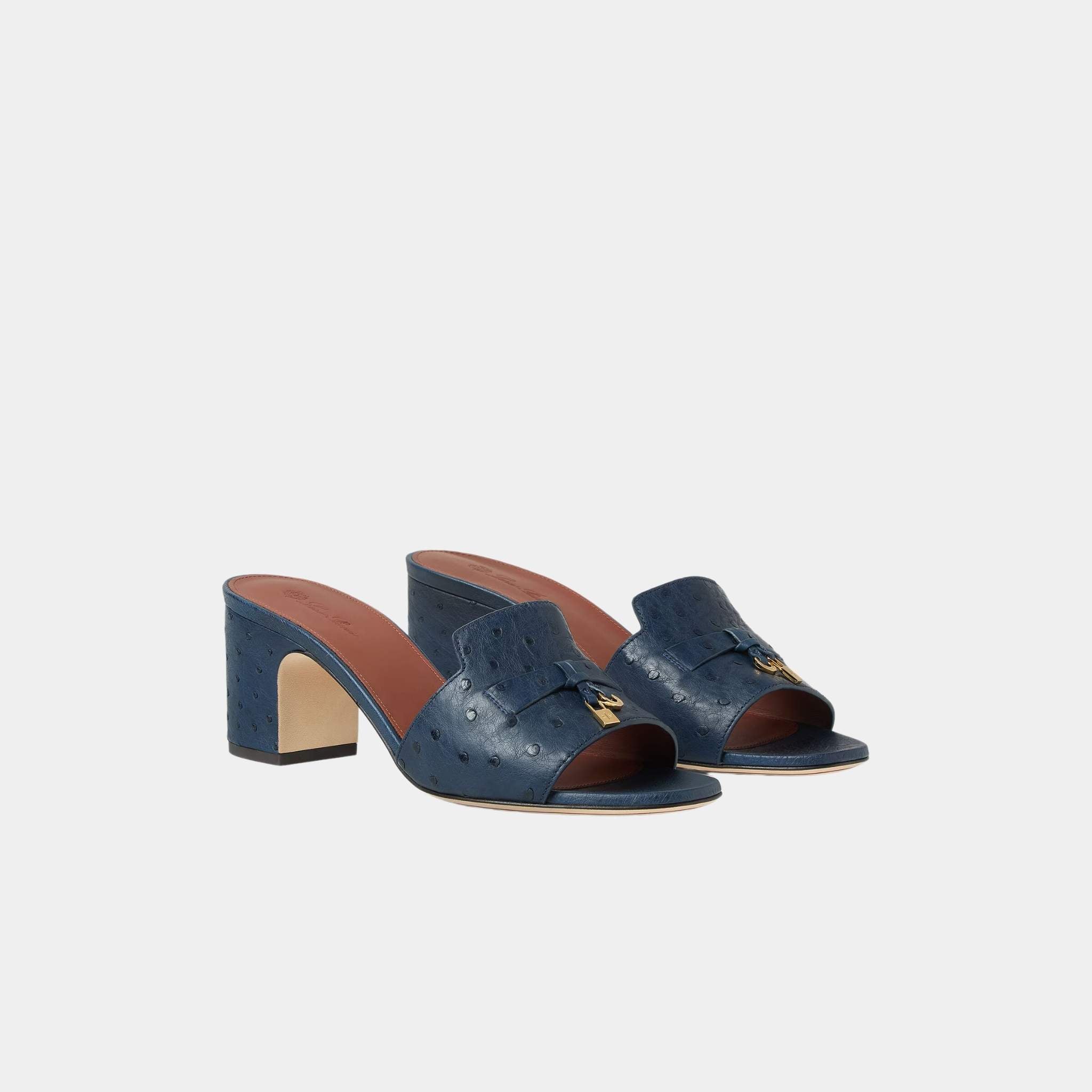 Summer Charms Sandal Heeled Ostrich Leather