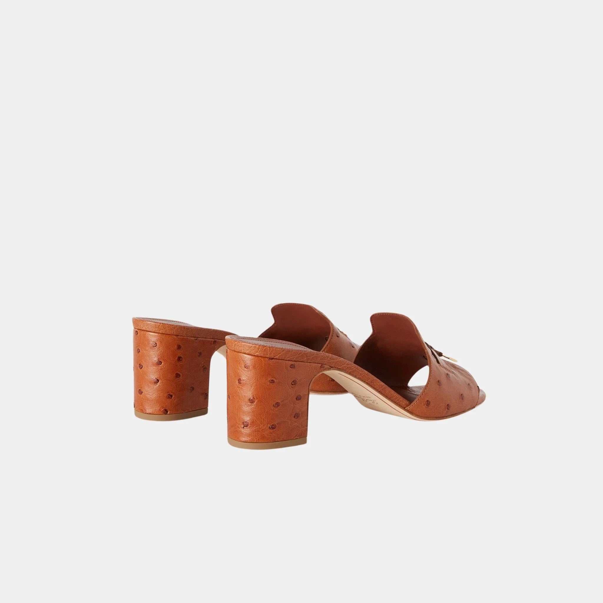 Summer Charms Sandal Heeled Ostrich Leather