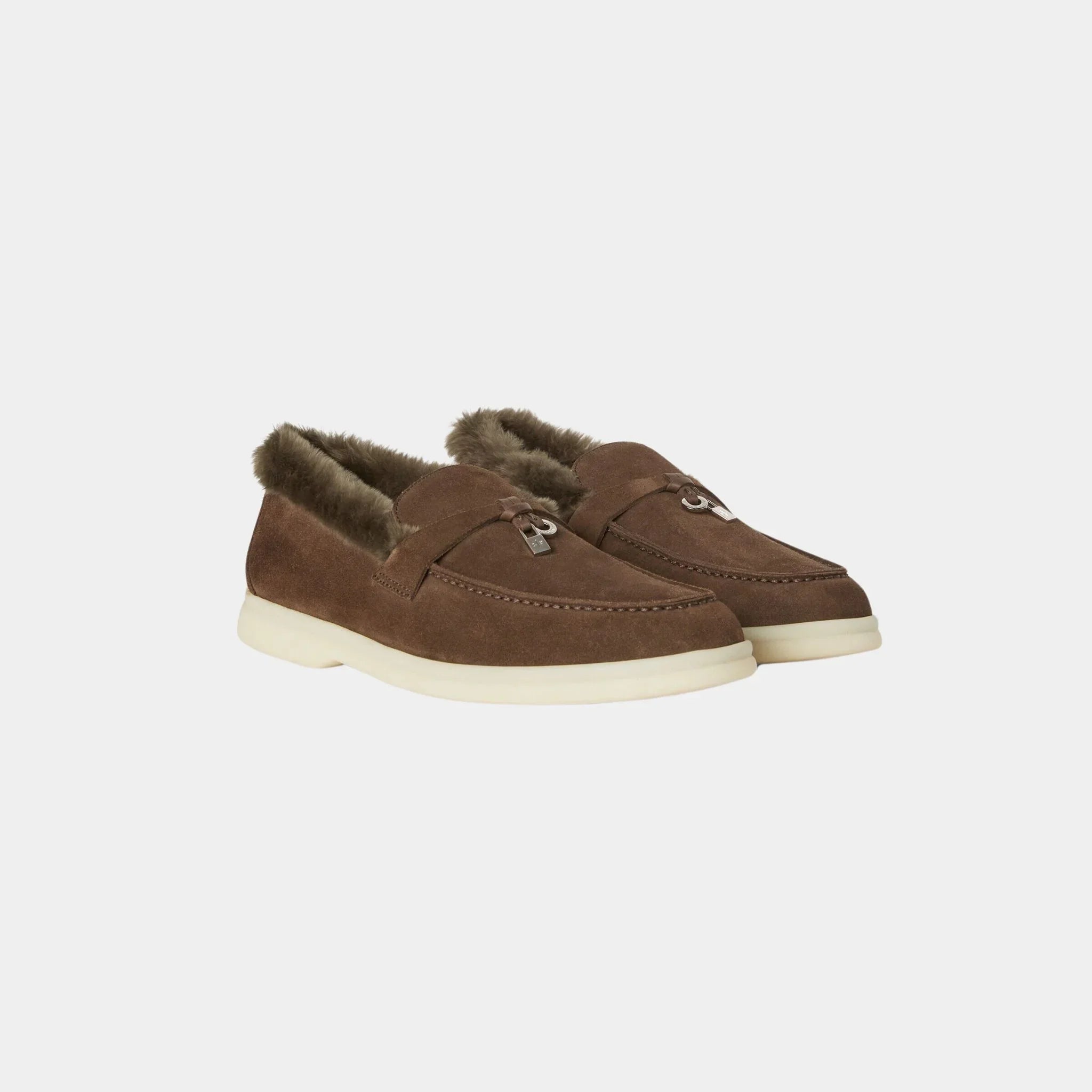 Summer Charms Walk Loafer Suede with Beaver Fur