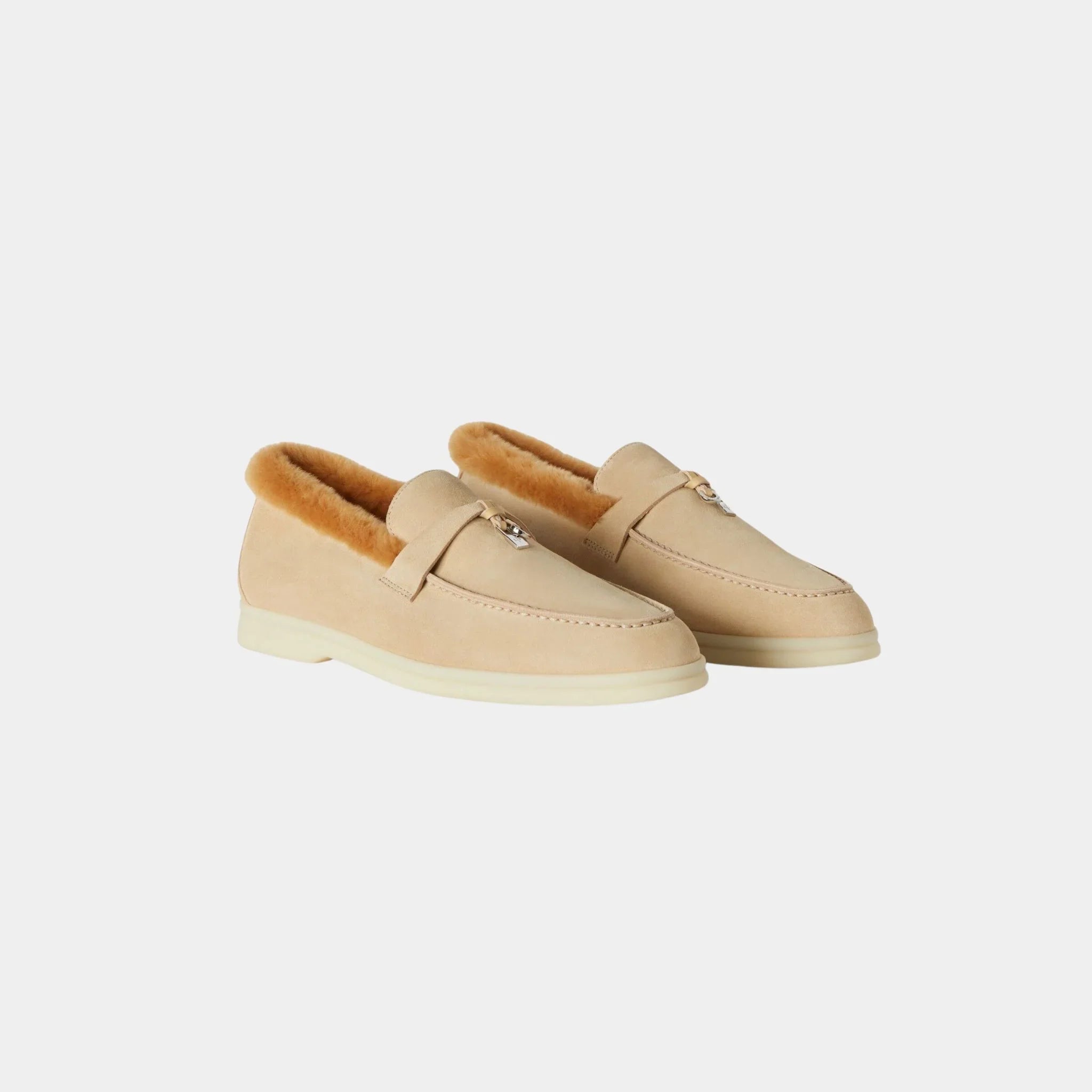 Summer Charms Walk Loafer Suede with Beaver Fur