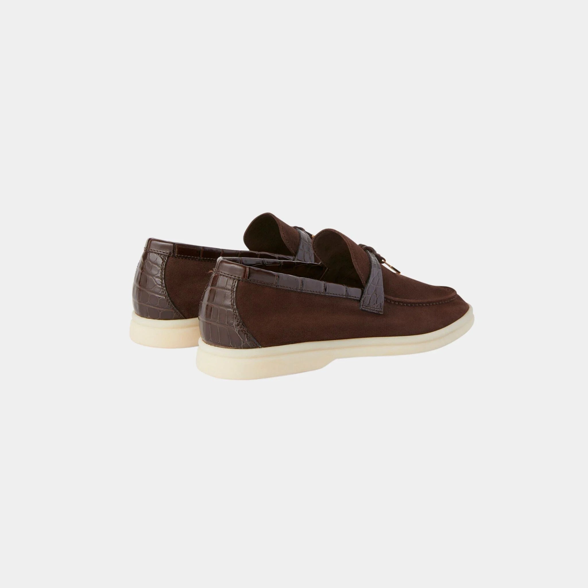 Summer Charms Walk Loafers Suede with Alligator Skin