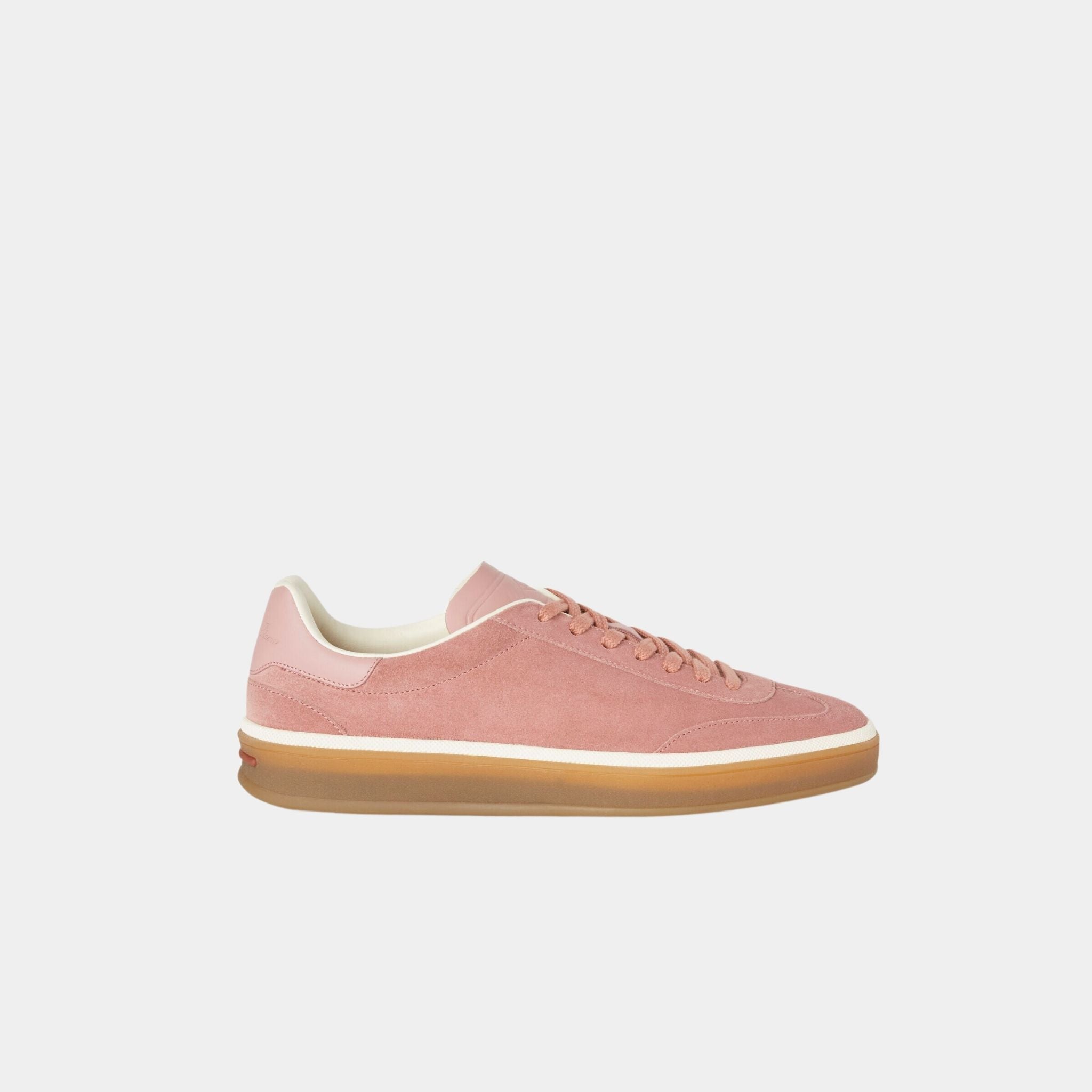 Loro Piana Tennis Walk Sneaker Suede Calf Split, Flowering Cherry, Side