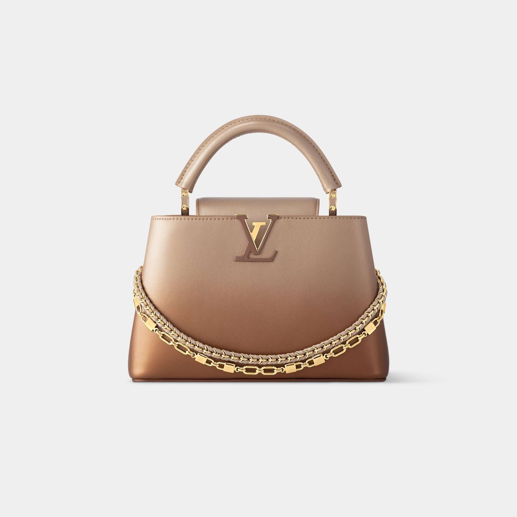 Capucines BB Handbag Sprayed Lambskin Leather