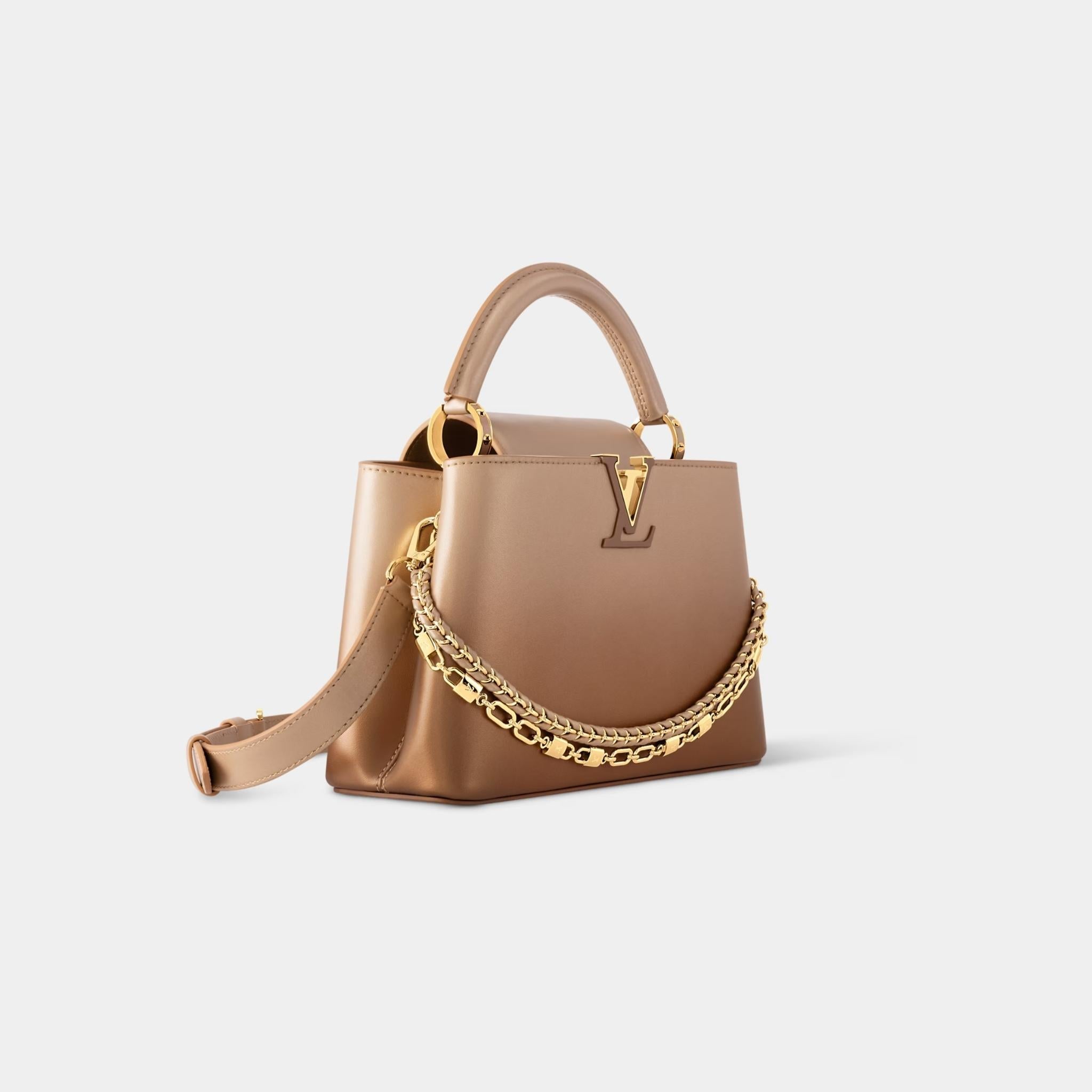 Capucines BB Handbag Sprayed Lambskin Leather