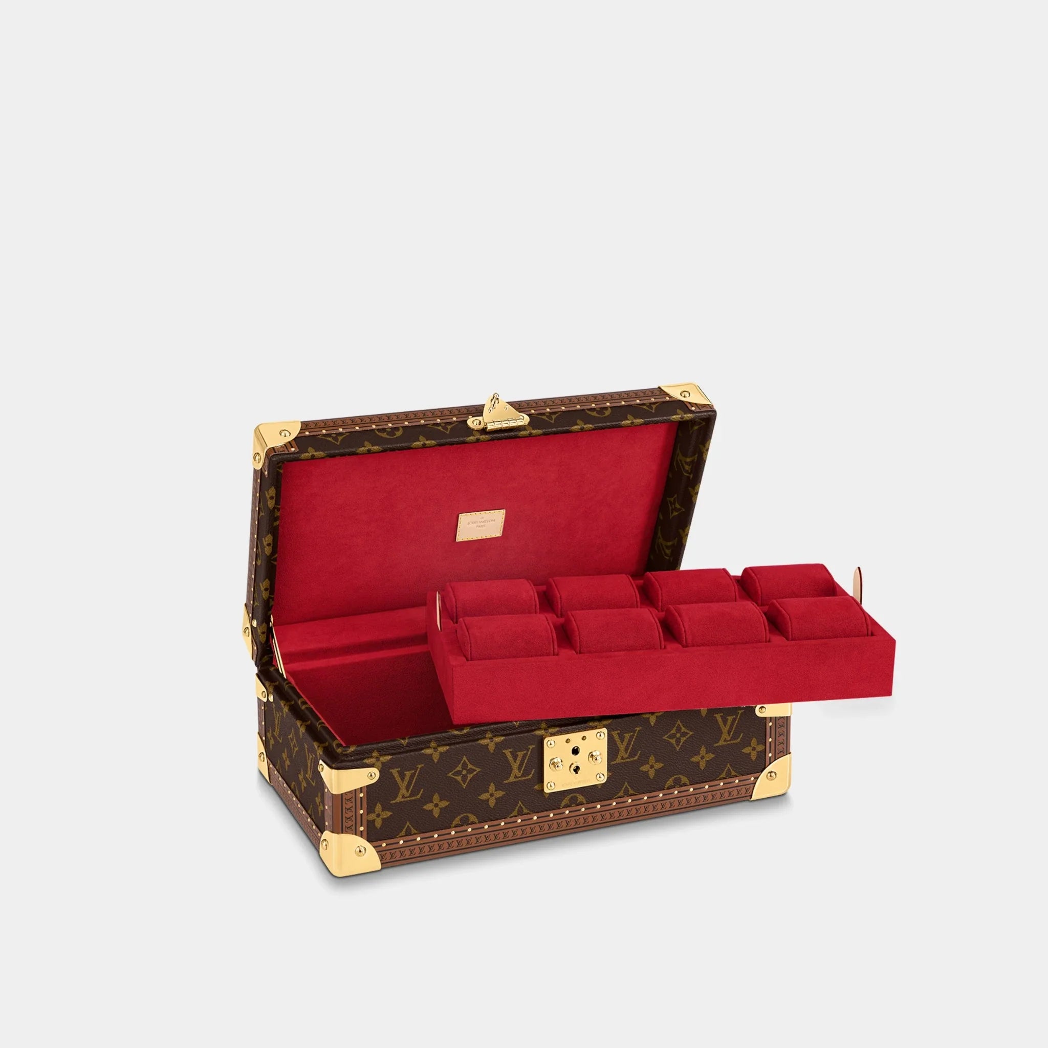 Louis Vuitton Coffret 8 Montres in Monogram Canvas, Rouge Fusion, Inside