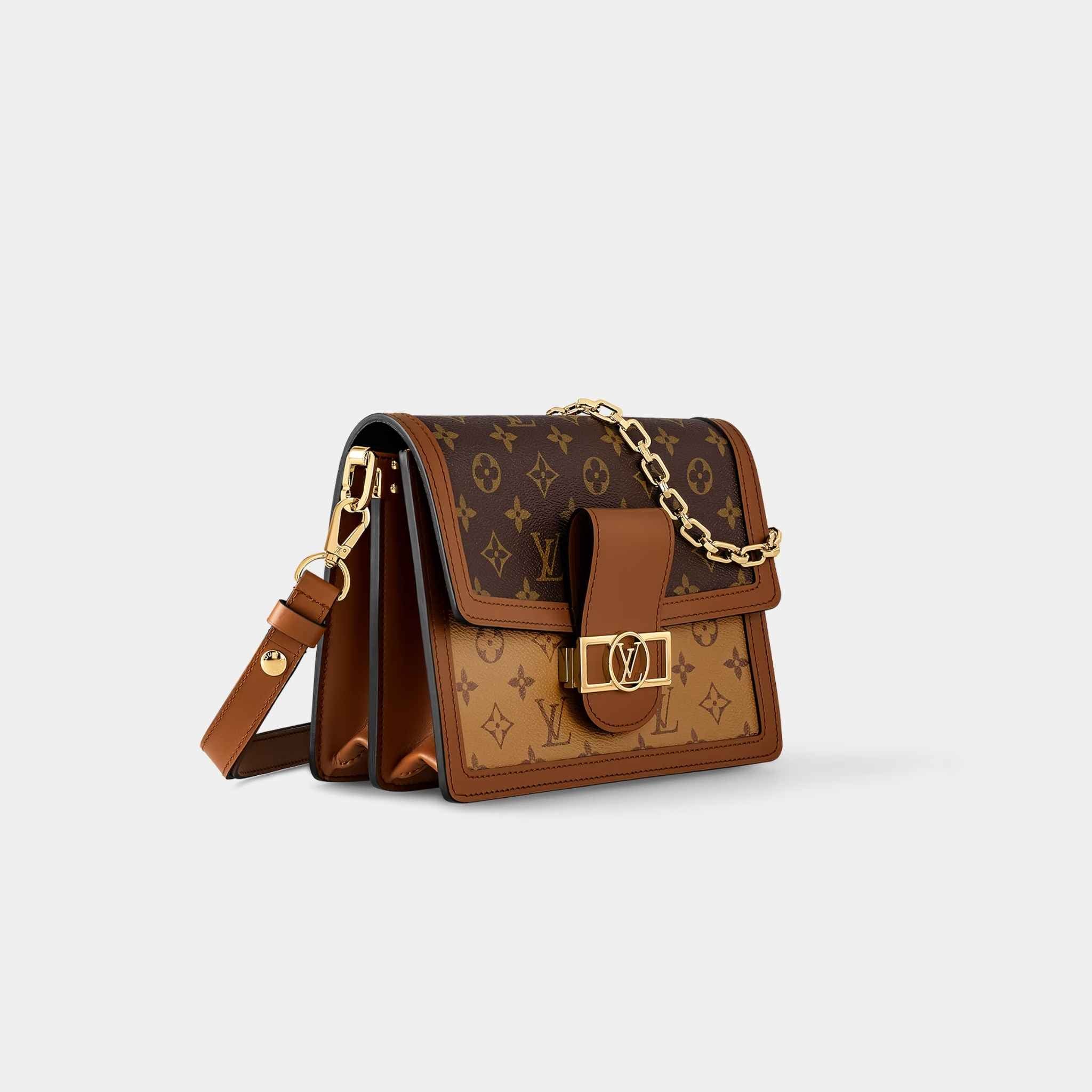Dauphine MM Bag Monogram and Monogram Reverse Coated Canvas
