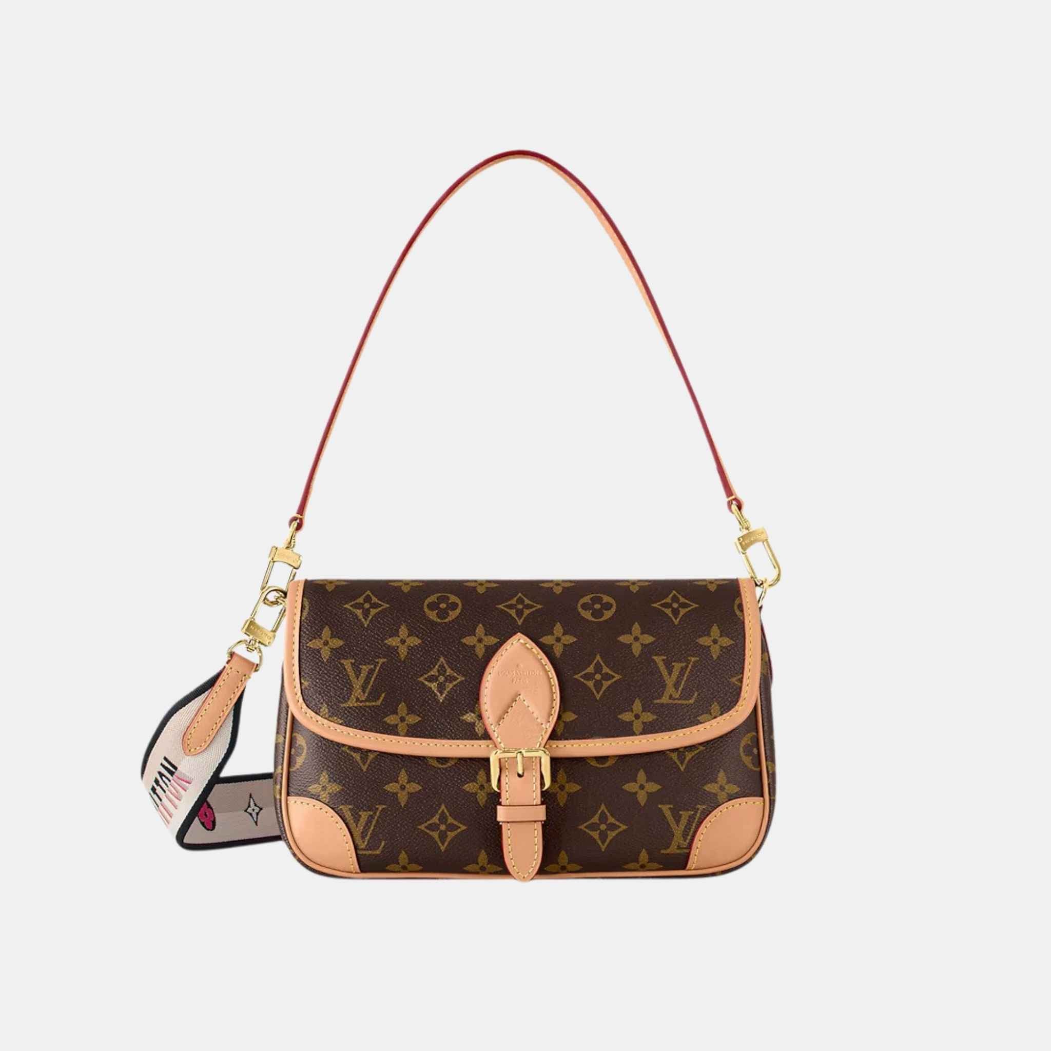 Diane Satchel Handbag Monogram Canvas