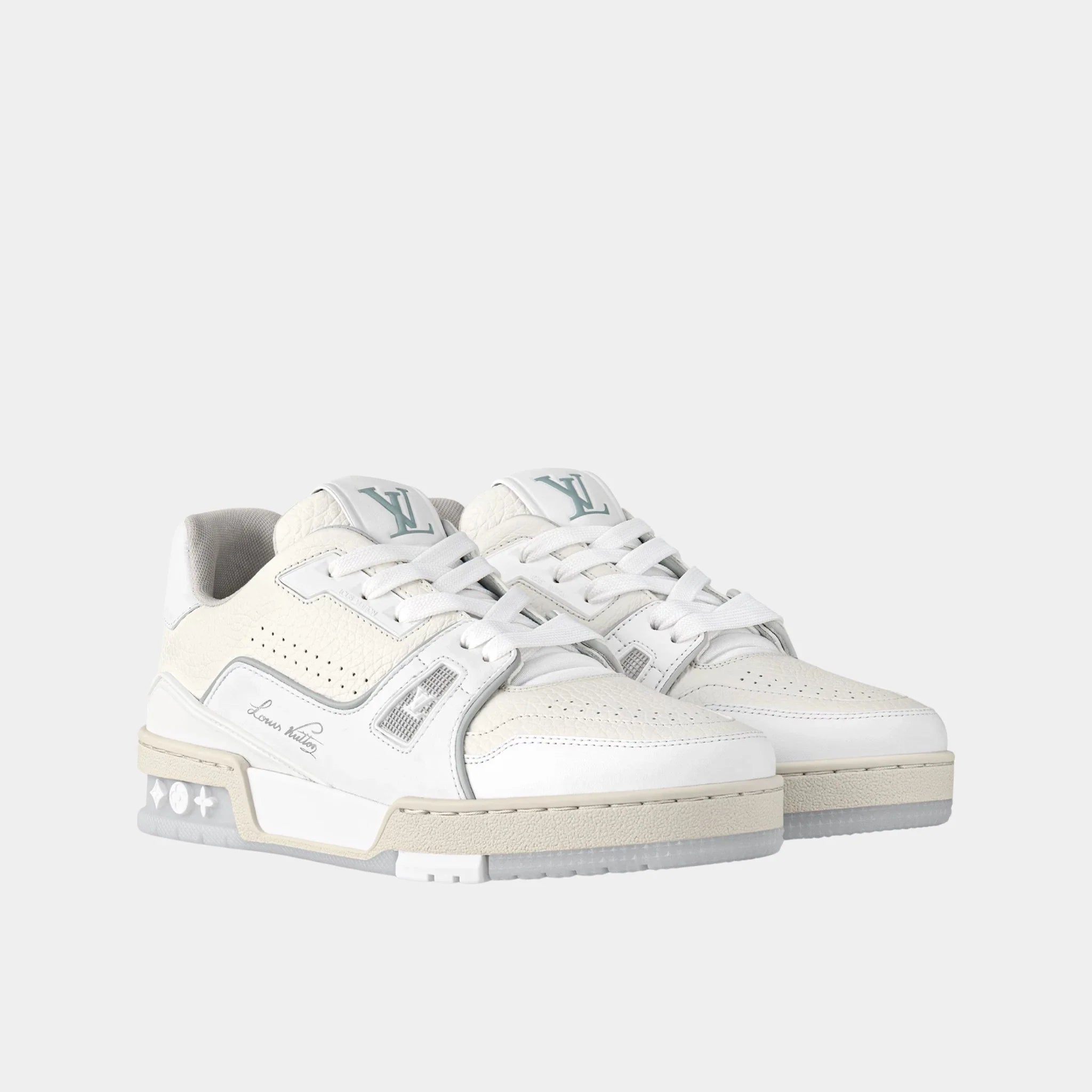  LV Trainer Sneaker, White, Front