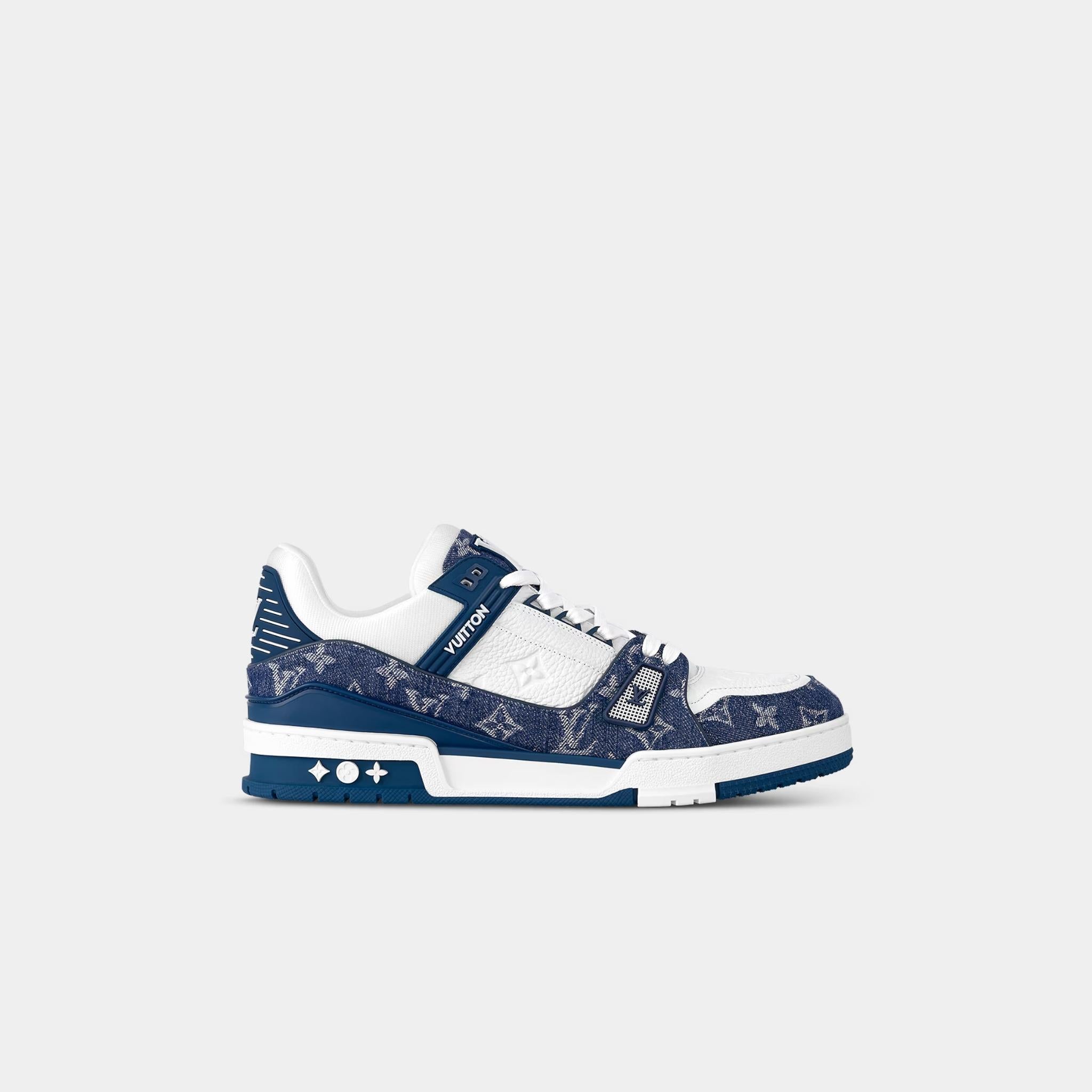 LV Trainers Monogram Denim and Monogram Calf Leather