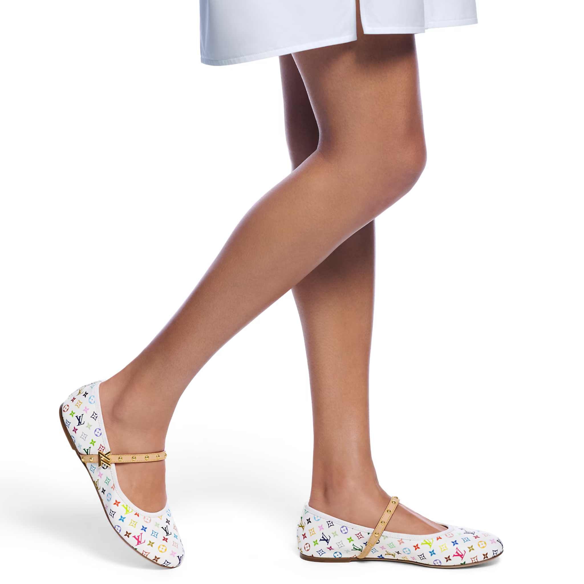 LV x TM Romy Flat Ballerina Rainbow Tones
