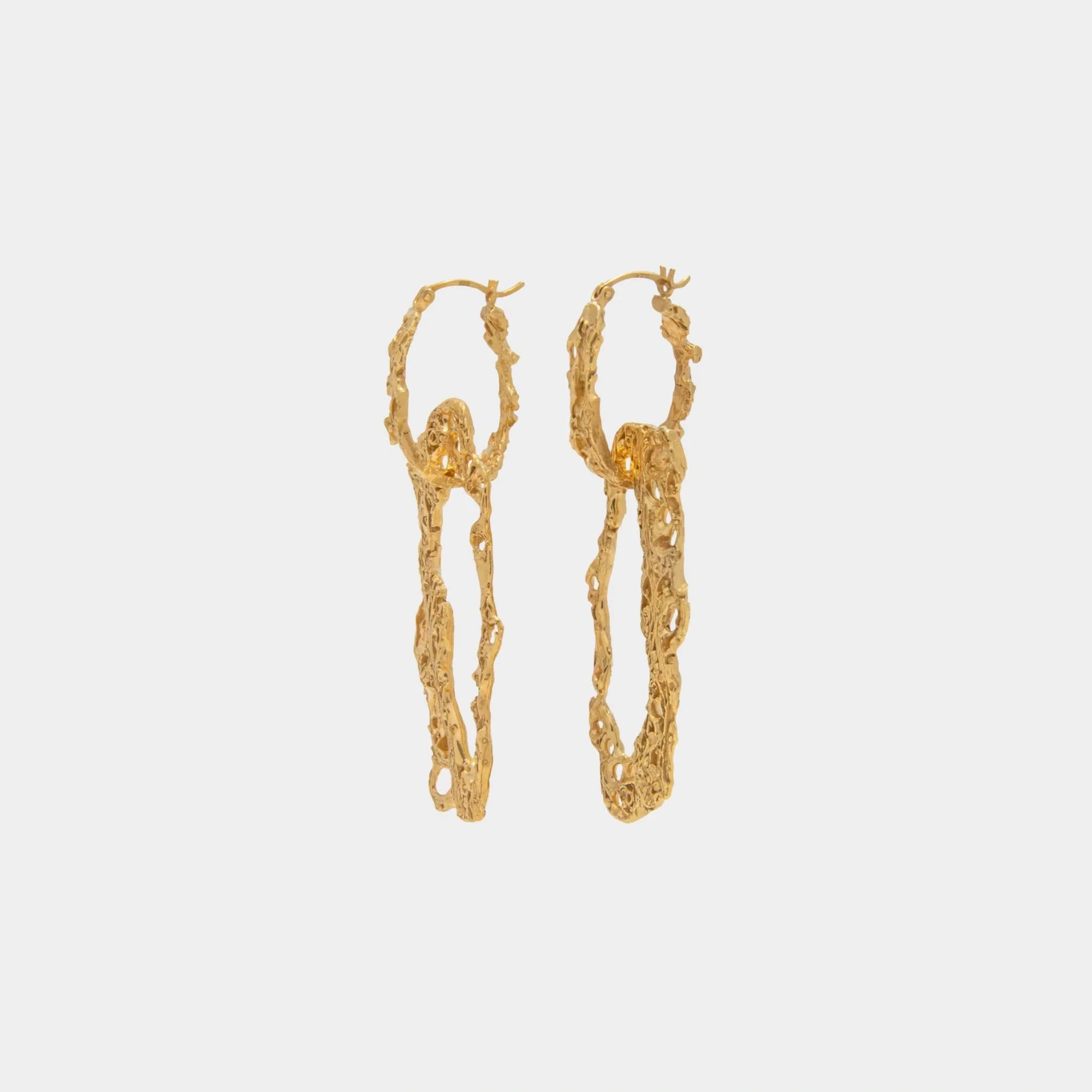 Espostoa Gold Earrings