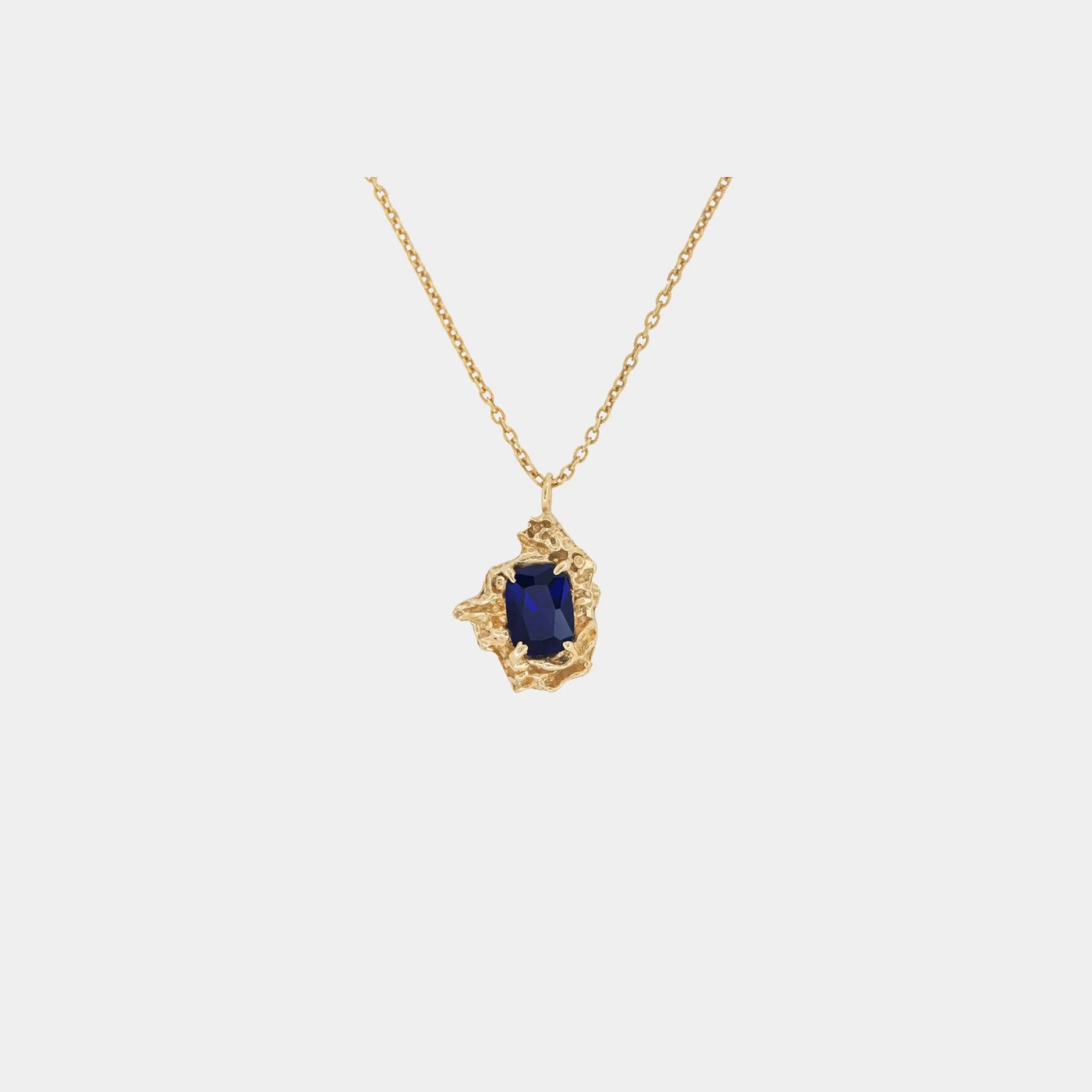 Loveness Lee Leana Sapphire Necklace, Front 