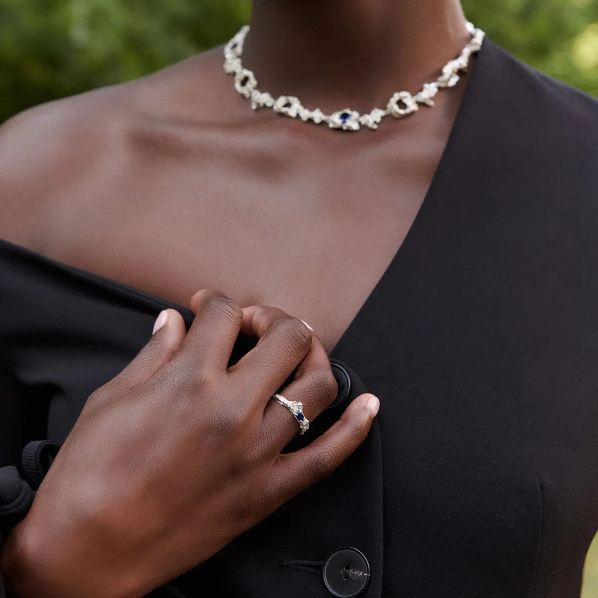 Rosea Sapphire Moissanite Ring