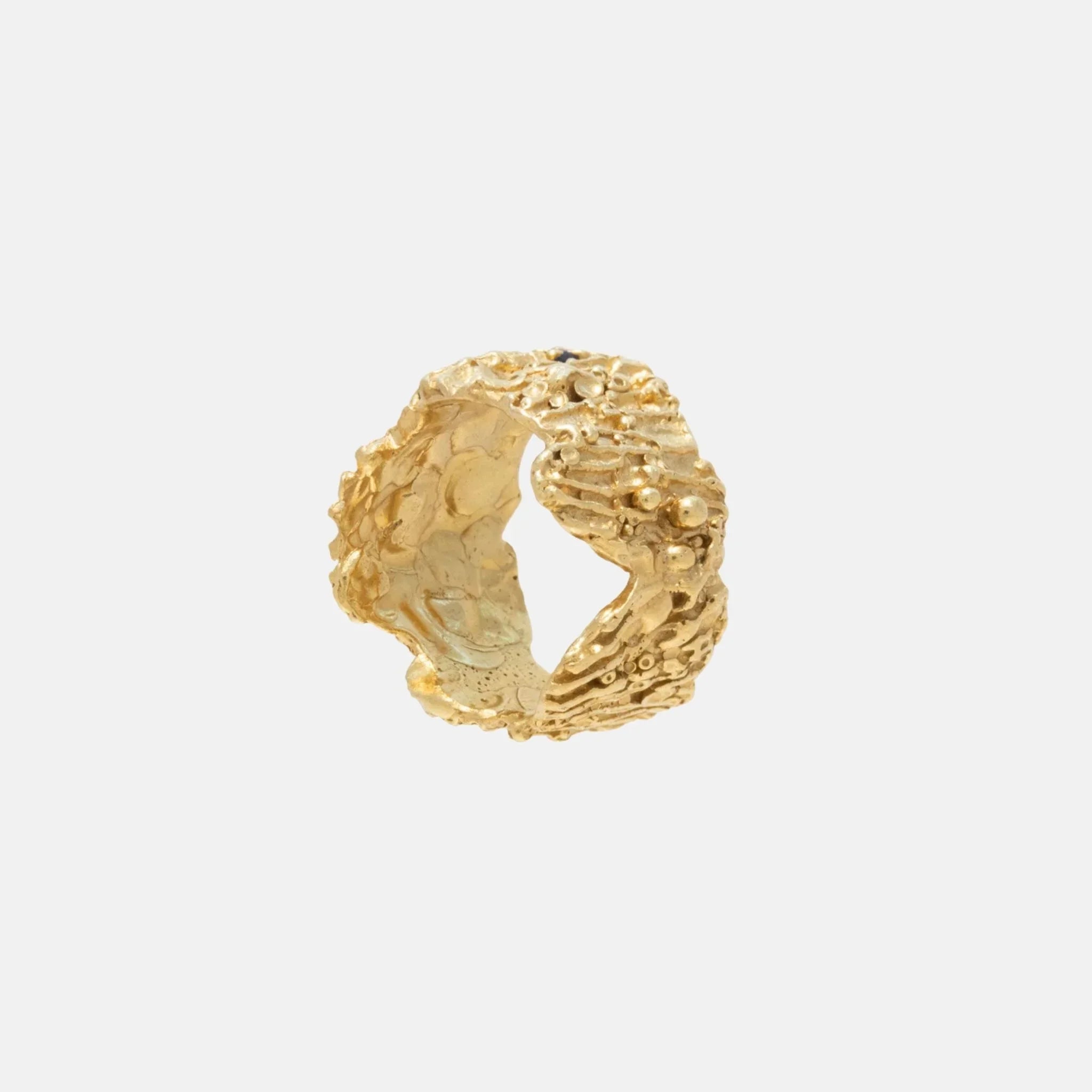 Shiitake 18K Gold Plated Recycled Silver Ring