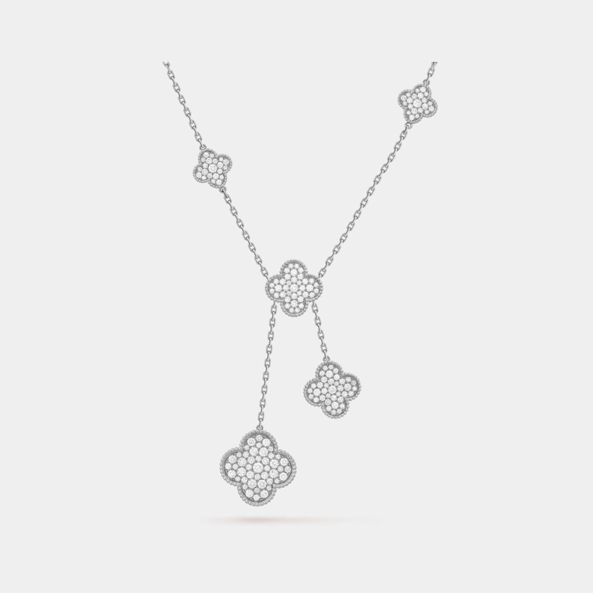 Magic Alhambra Necklace 6 Motifs White Gold Diamond