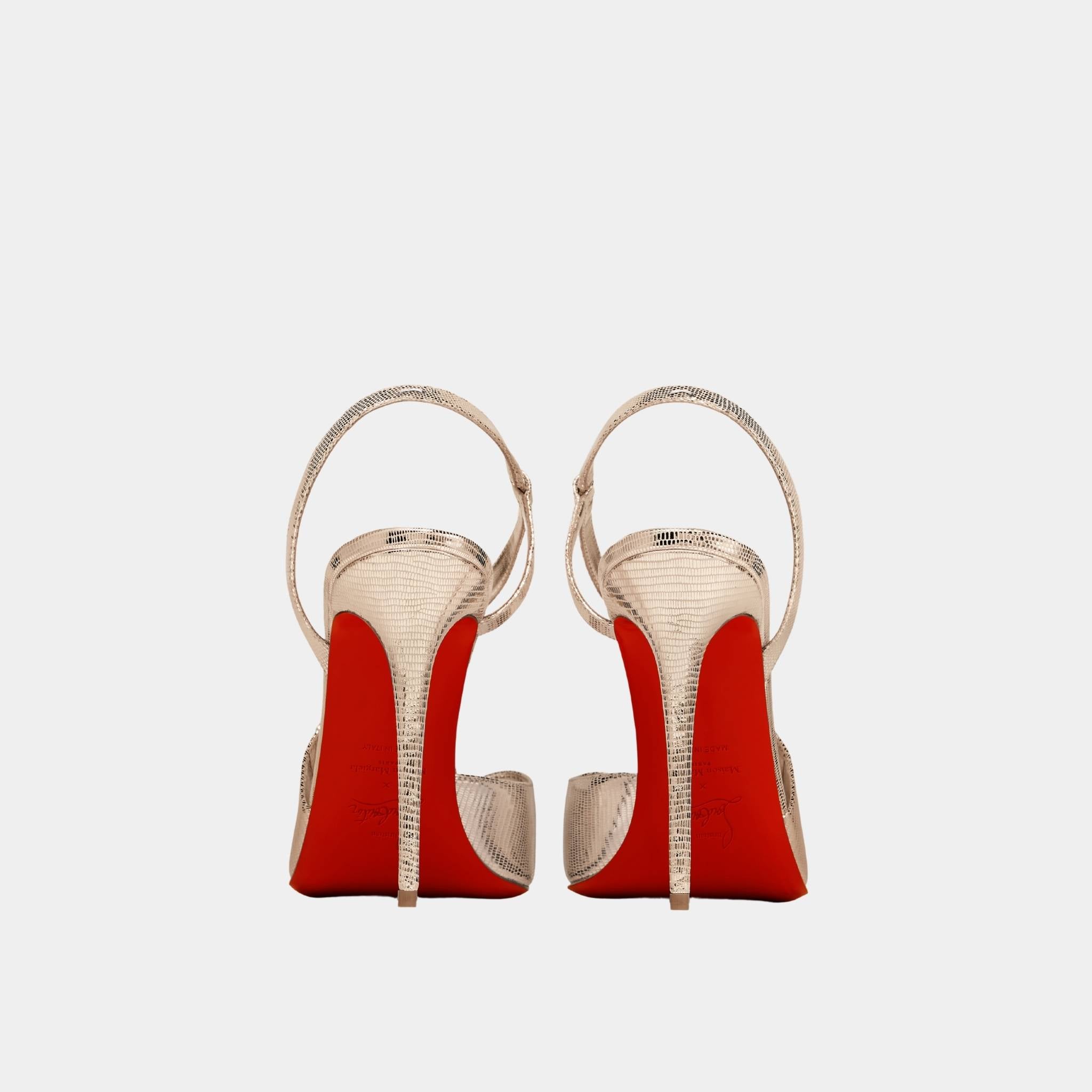 Loubiella Slingback Pump in Laminated Calfskin