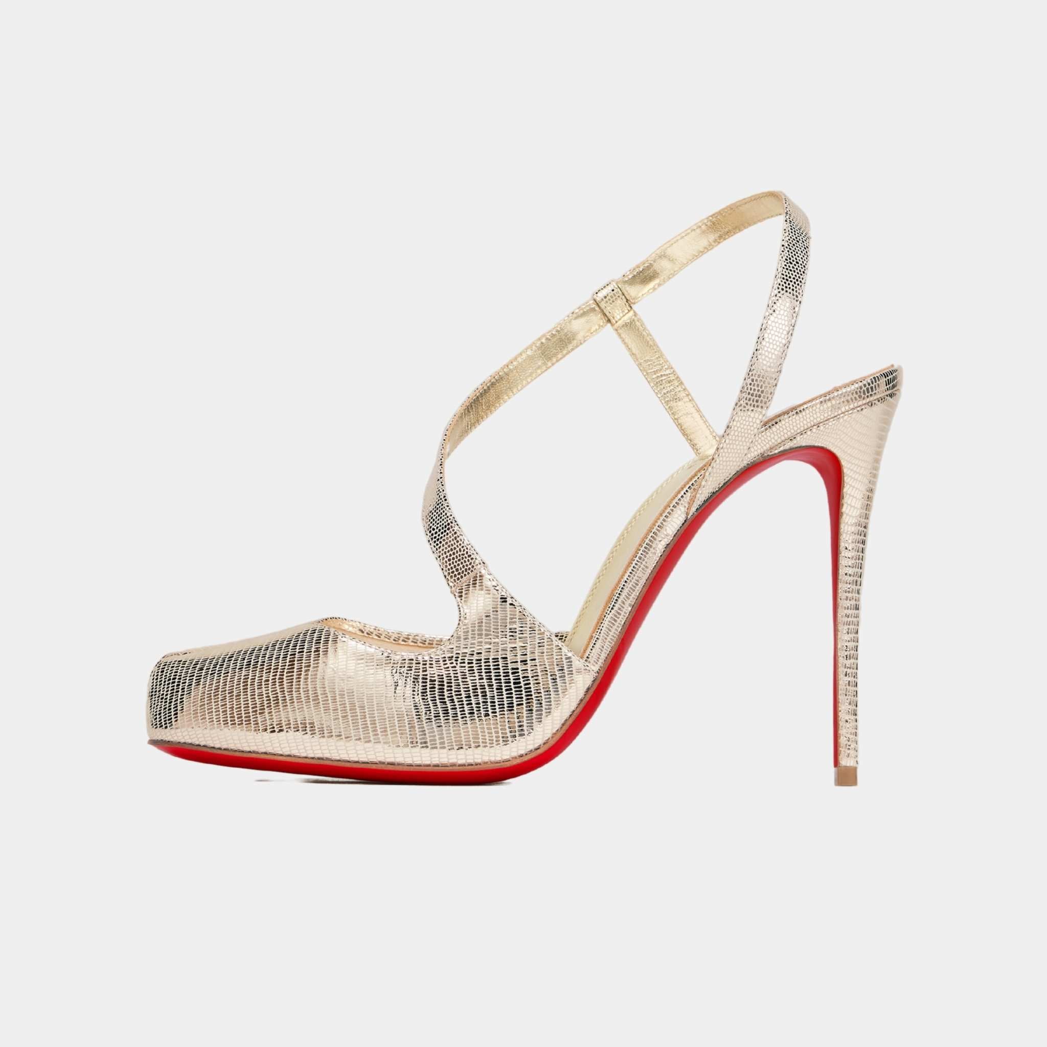 Loubiella Slingback Pump in Laminated Calfskin