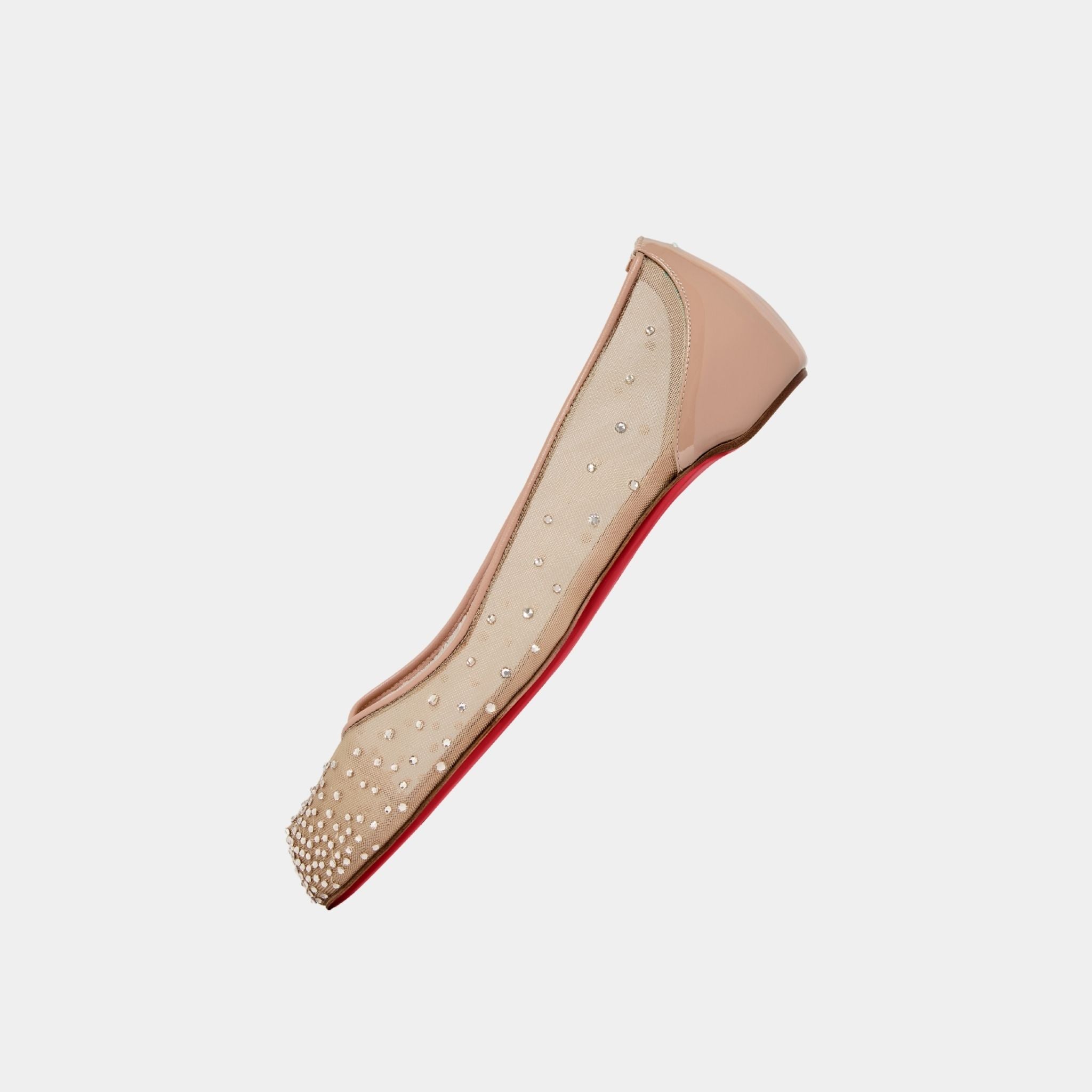 Marlougiela Strass Ballerinas Mesh and Calfskin