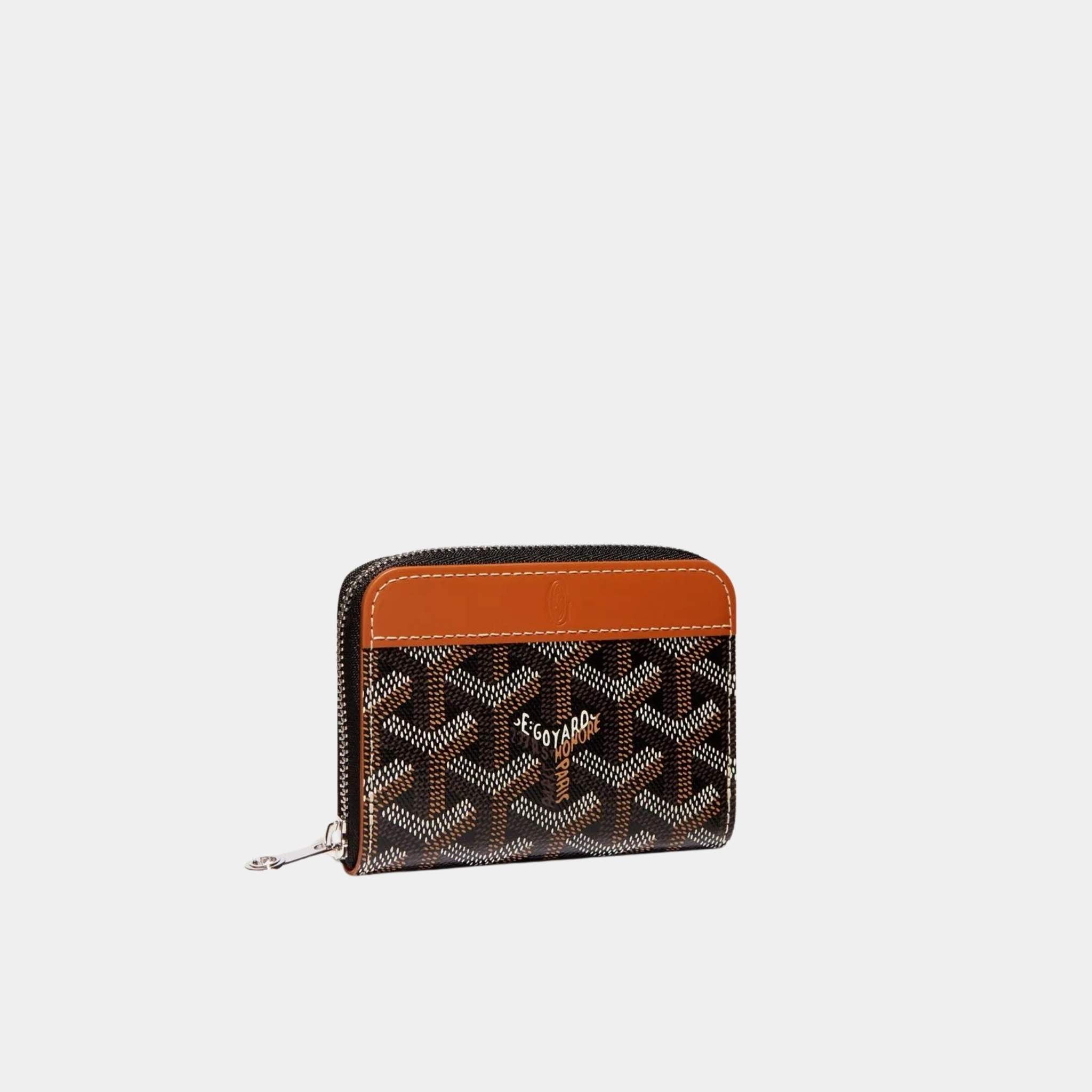 Goyard Matignon Mini Wallet, Black Tan
