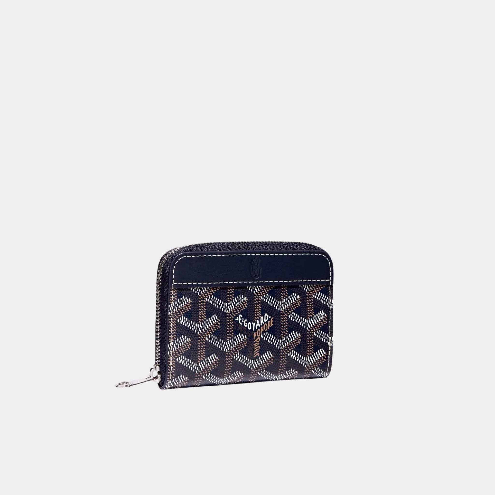 Goyard Matignon Mini Wallet, Navy Blue