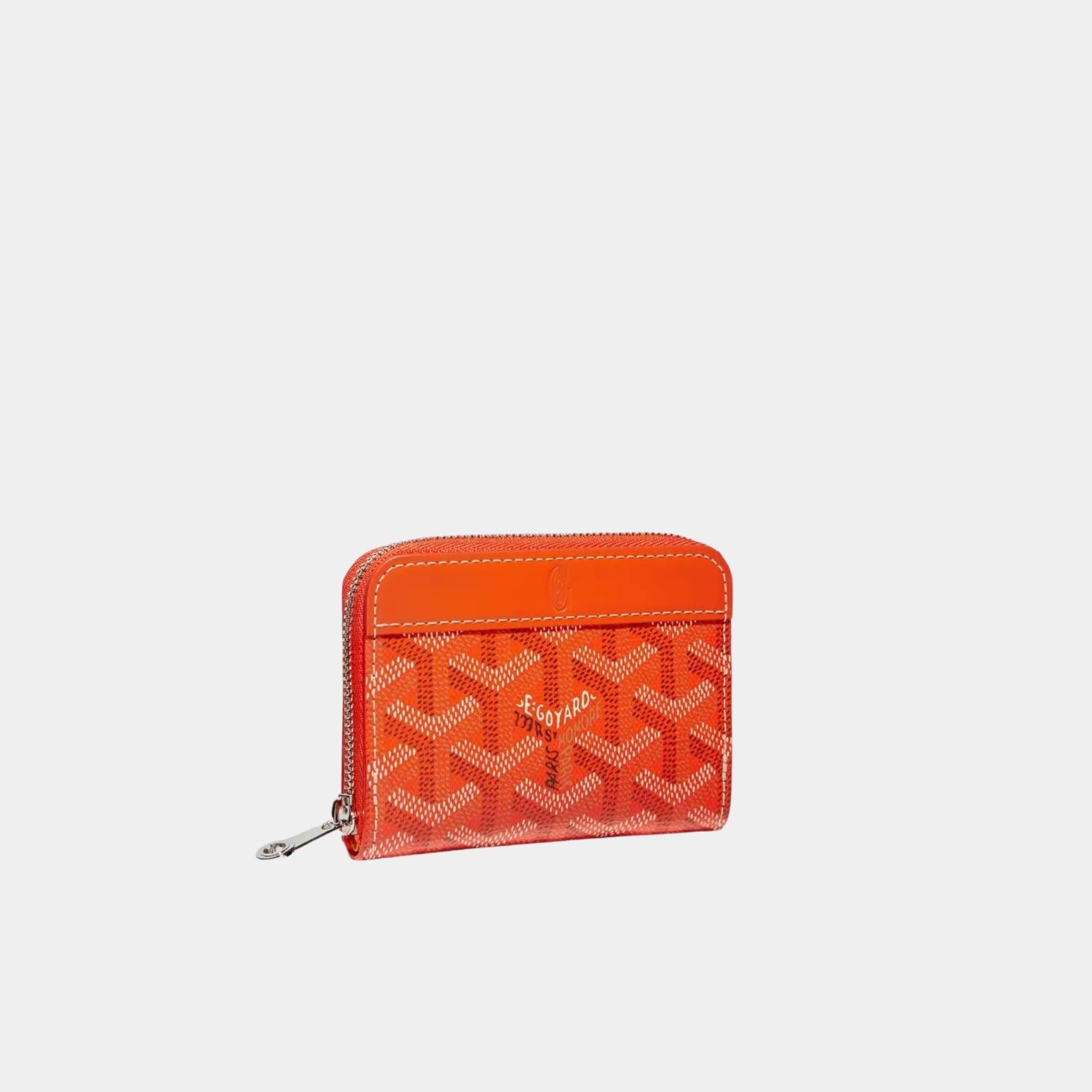 Goyard Matignon Mini Wallet, Orange