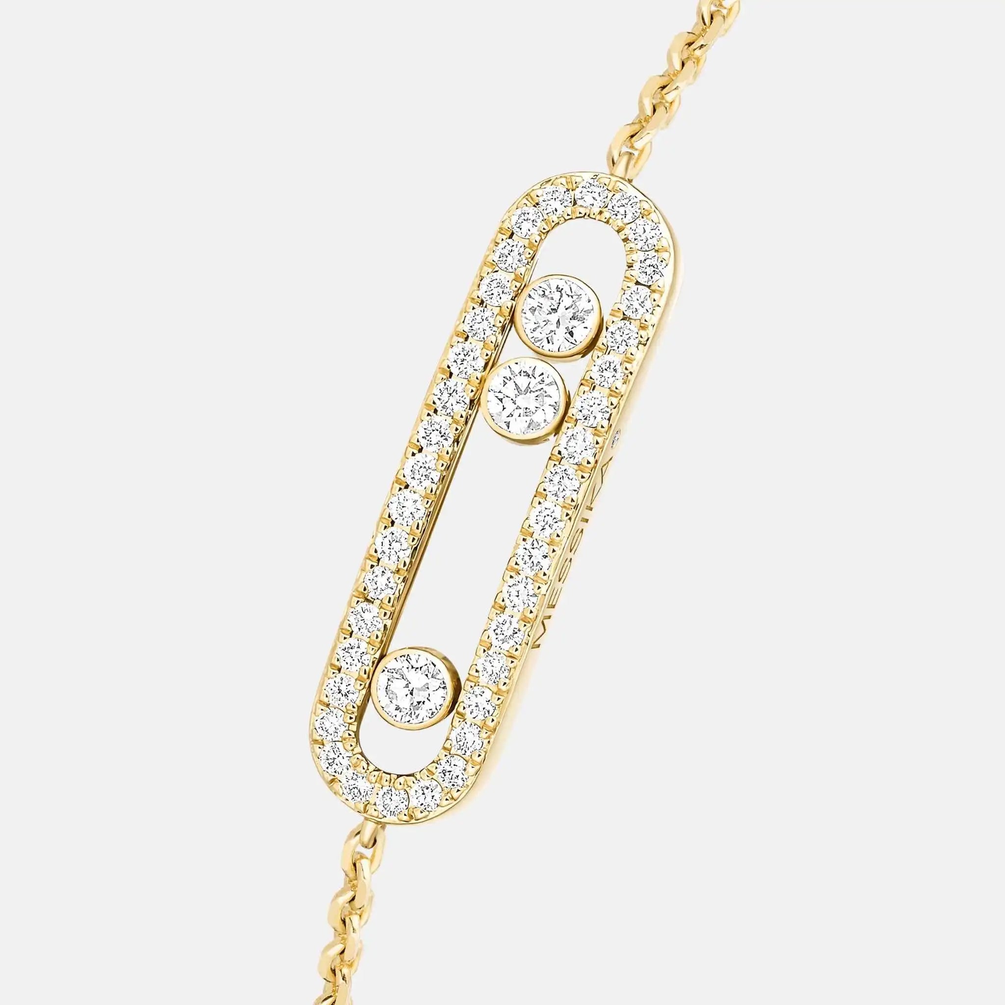 Baby Move Pave Gold Diamond Bracelet