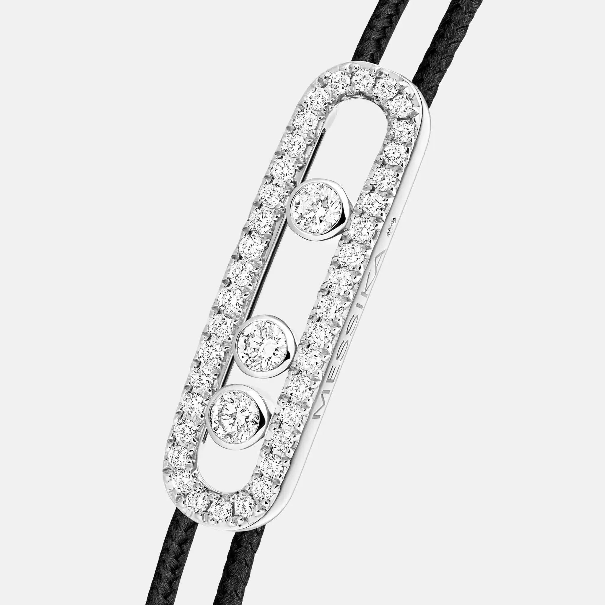 Cares Cord Pave White Gold Diamond Bracelet