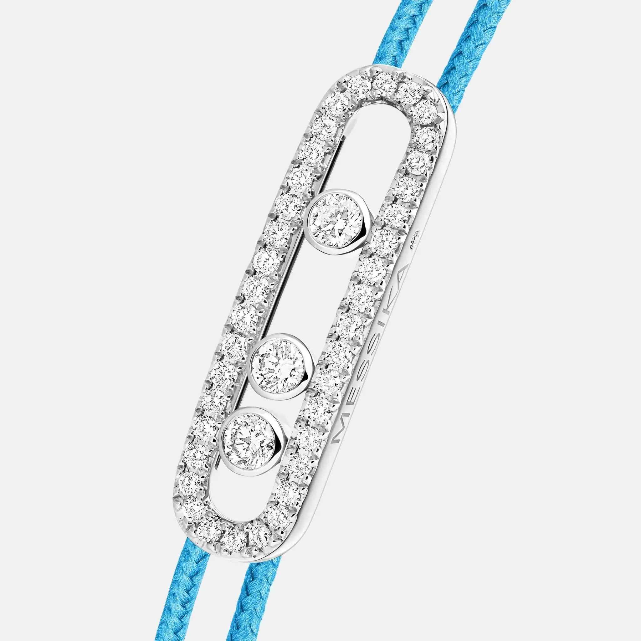 Cares Cord Pave White Gold Diamond Bracelet
