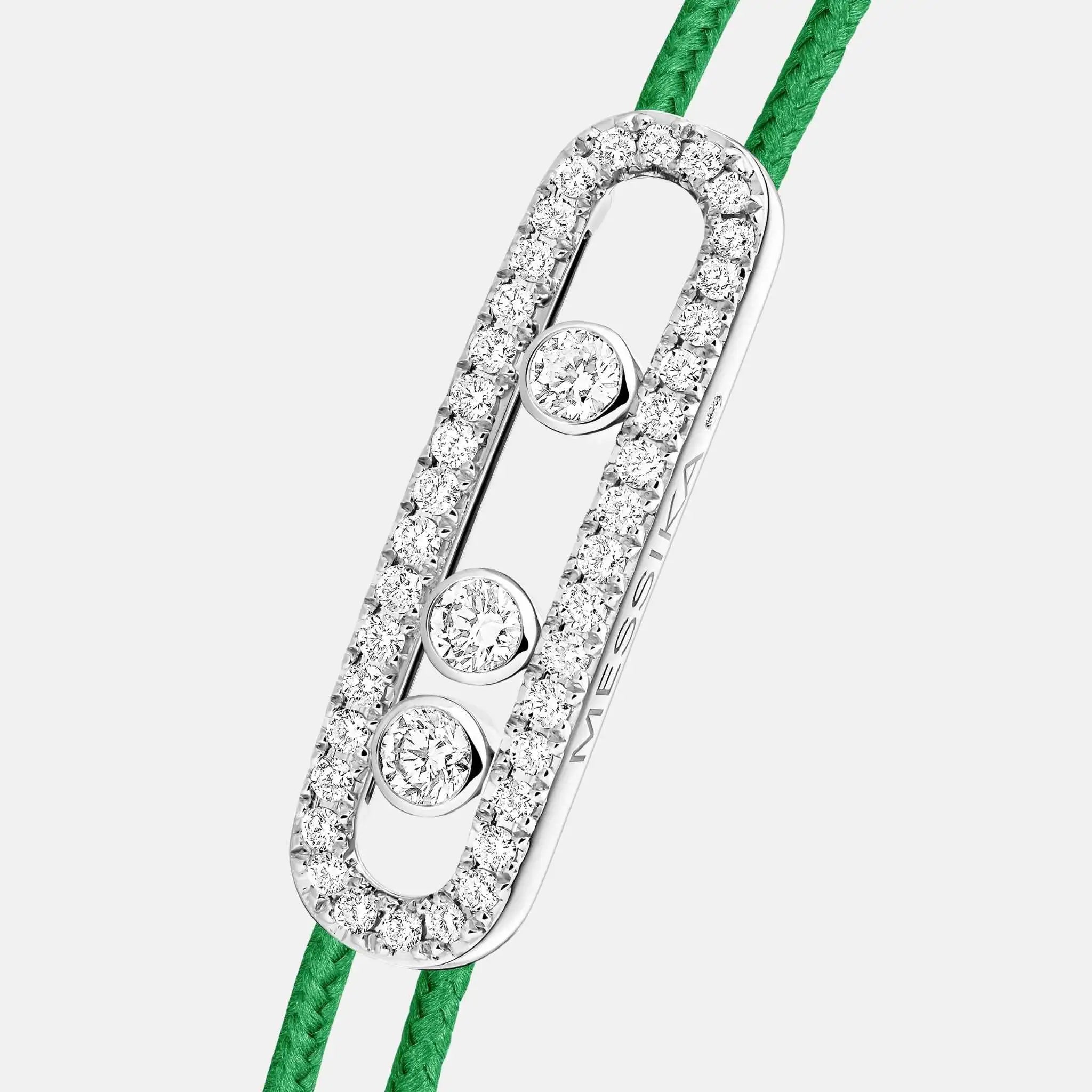 Cares Cord Pave White Gold Diamond Bracelet