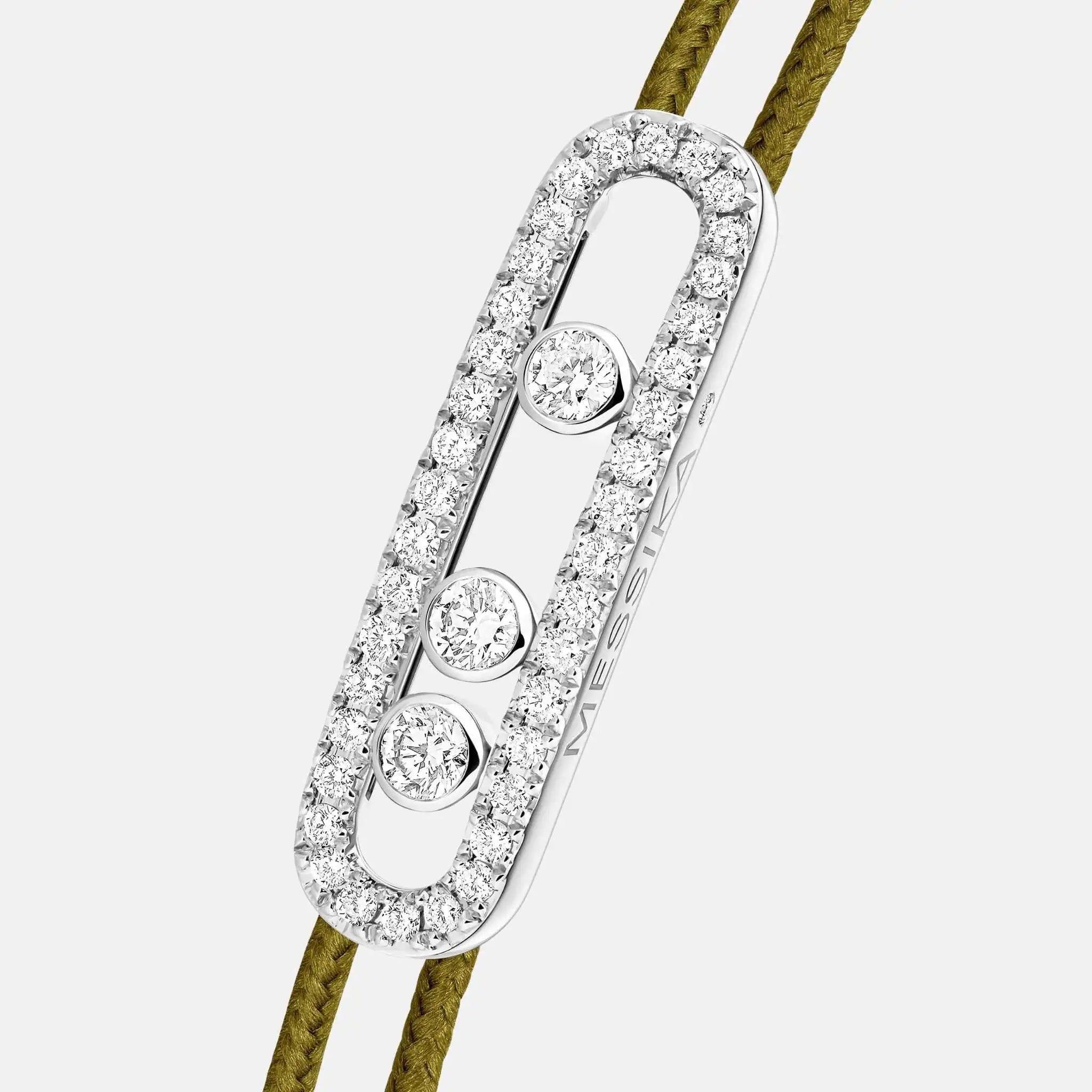 Cares Cord Pave White Gold Diamond Bracelet