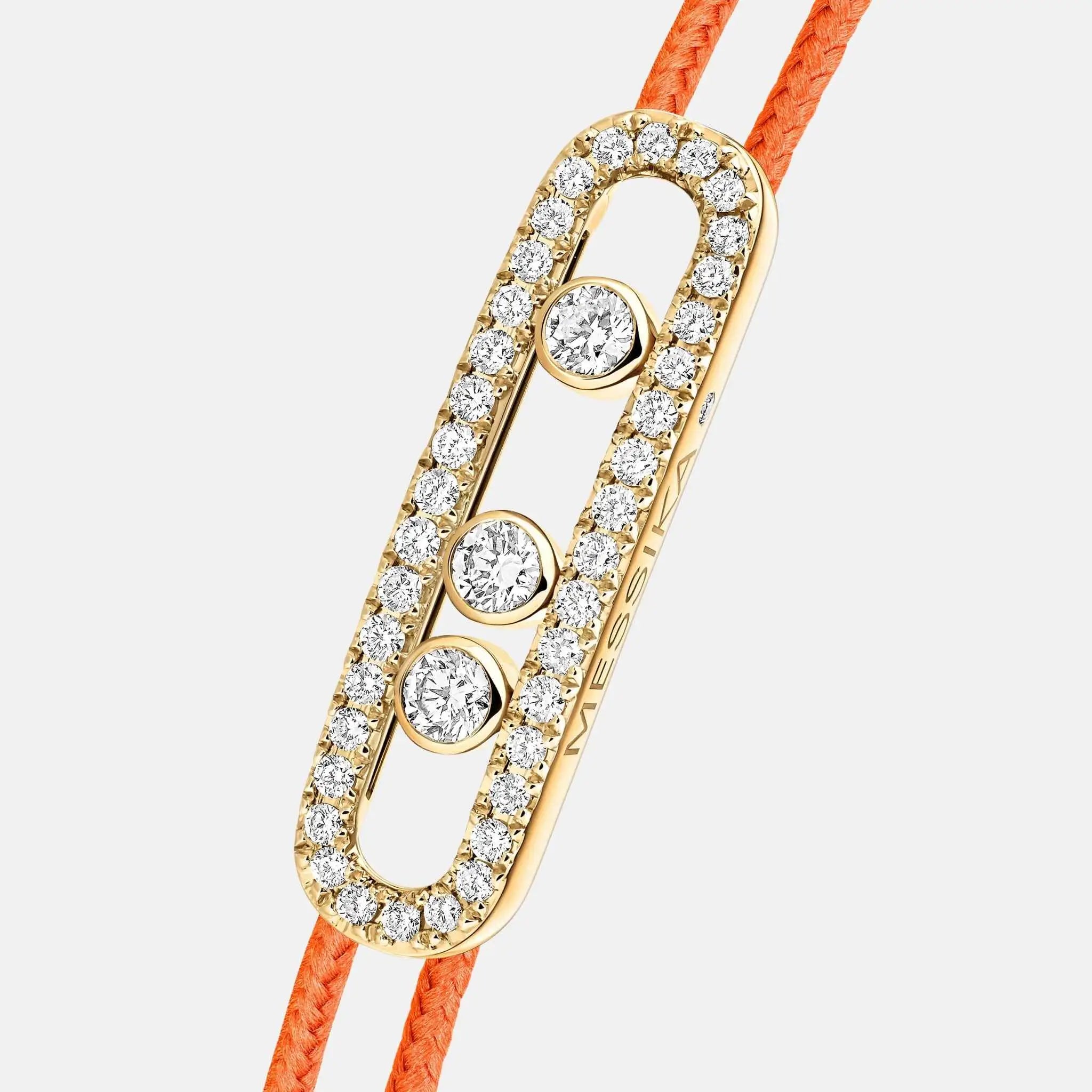 Cares Pave Cord Yellow Gold Diamond Bracelet