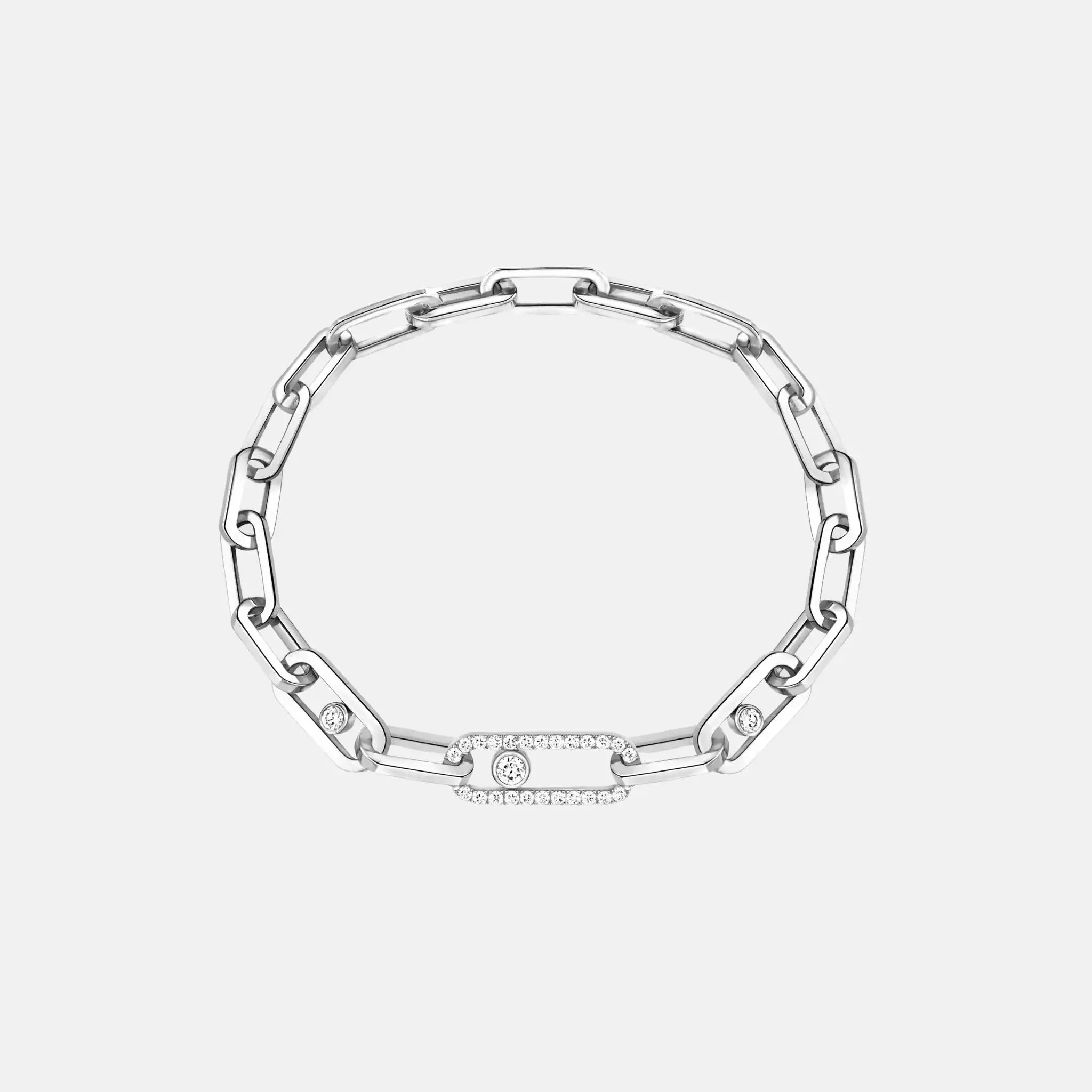 Messika Move Link Diamond Bracelet, White Gold