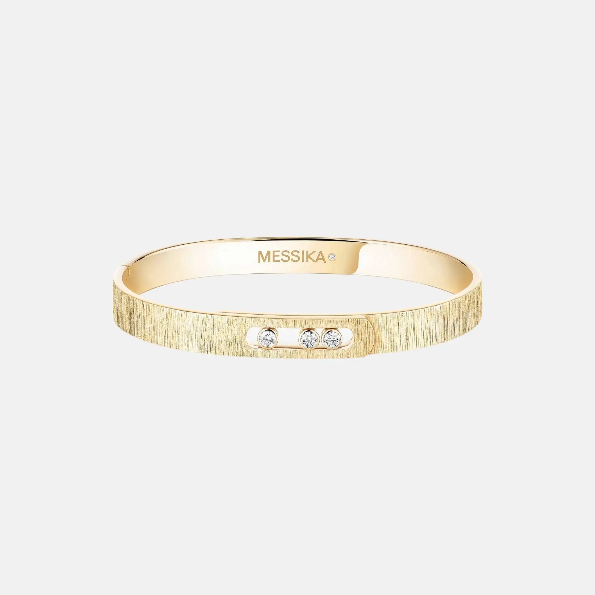 Messika Move Noa Cisele Bangle Large Gold Diamond Bracelet, Yellow Gold 