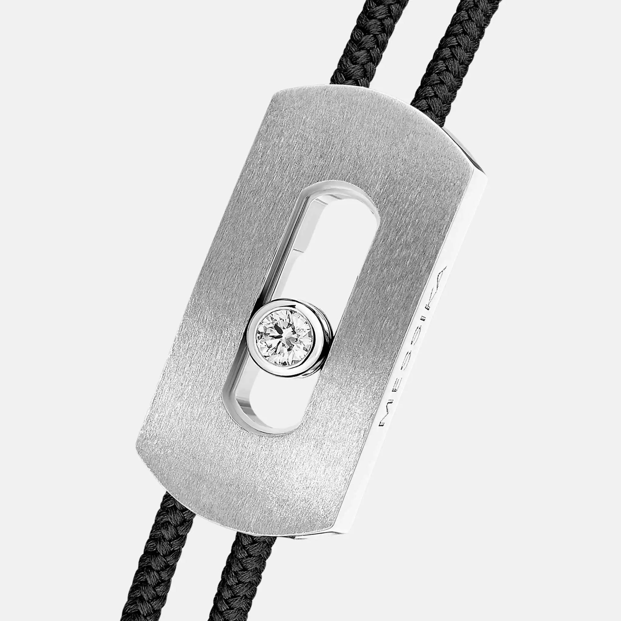 Move Titanium Natural Cord Diamond Bracelet