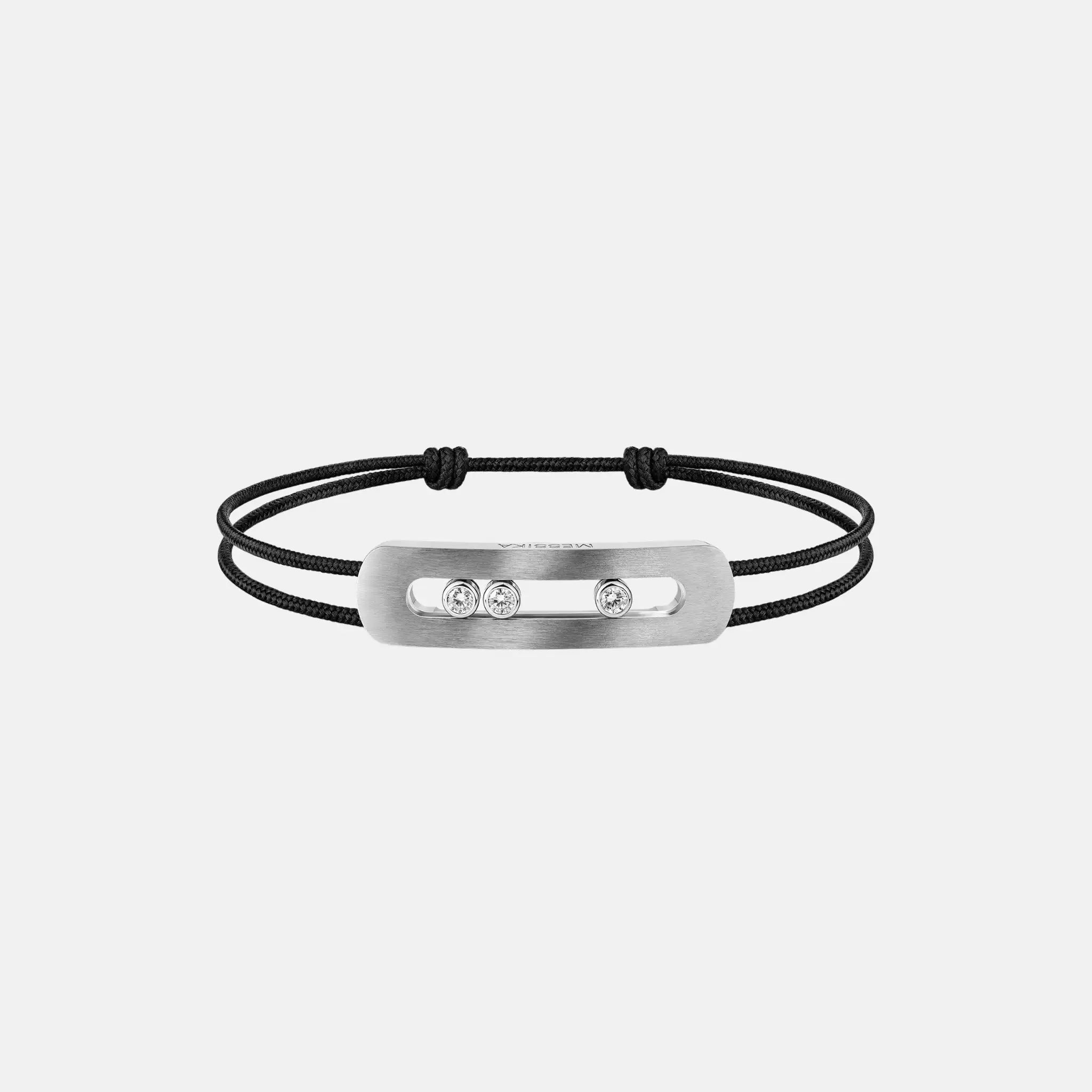 Move Titanium XL Cord Diamond Bracelet