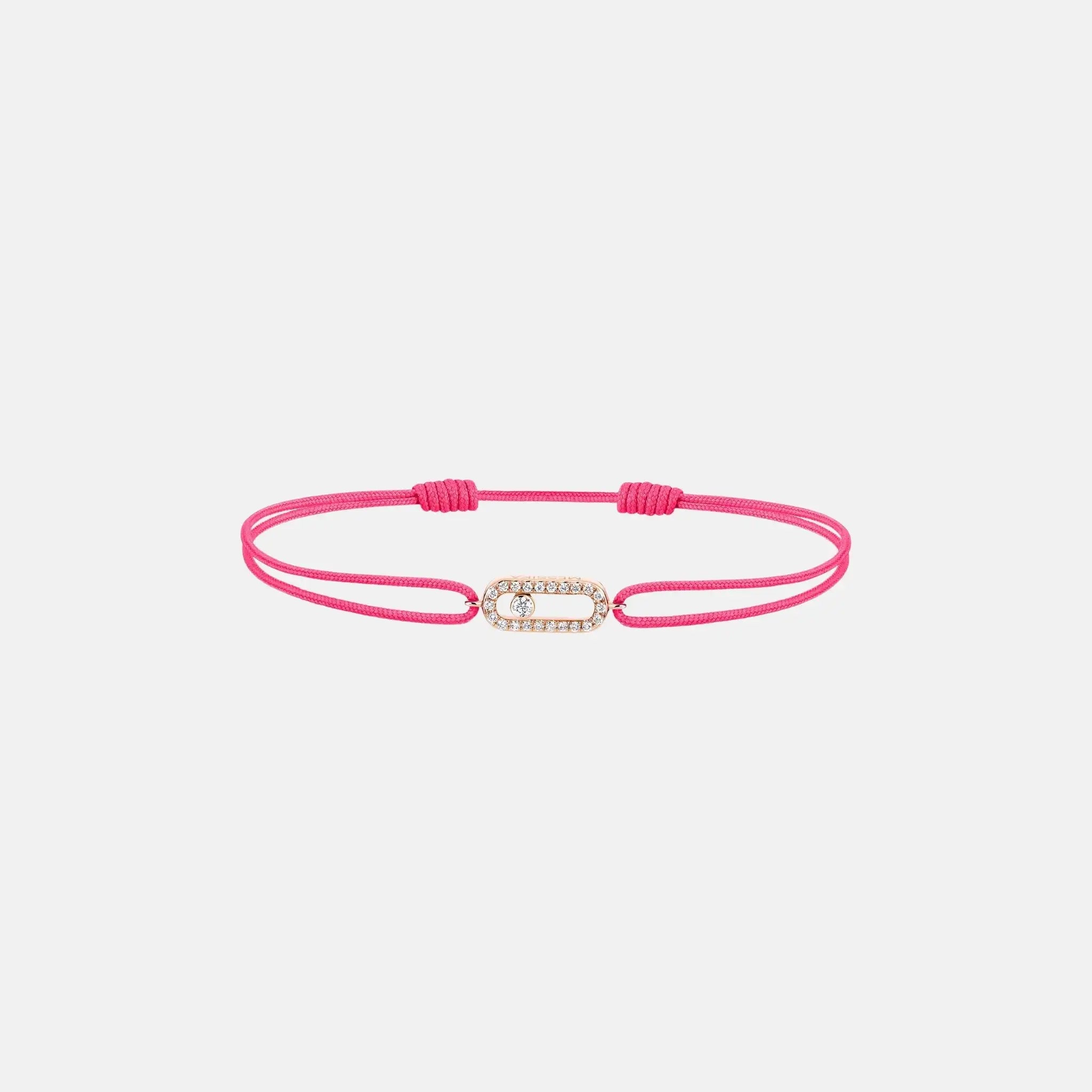 Messika Move Uno Cord Pink Gold Diamond Bracelet, Pink