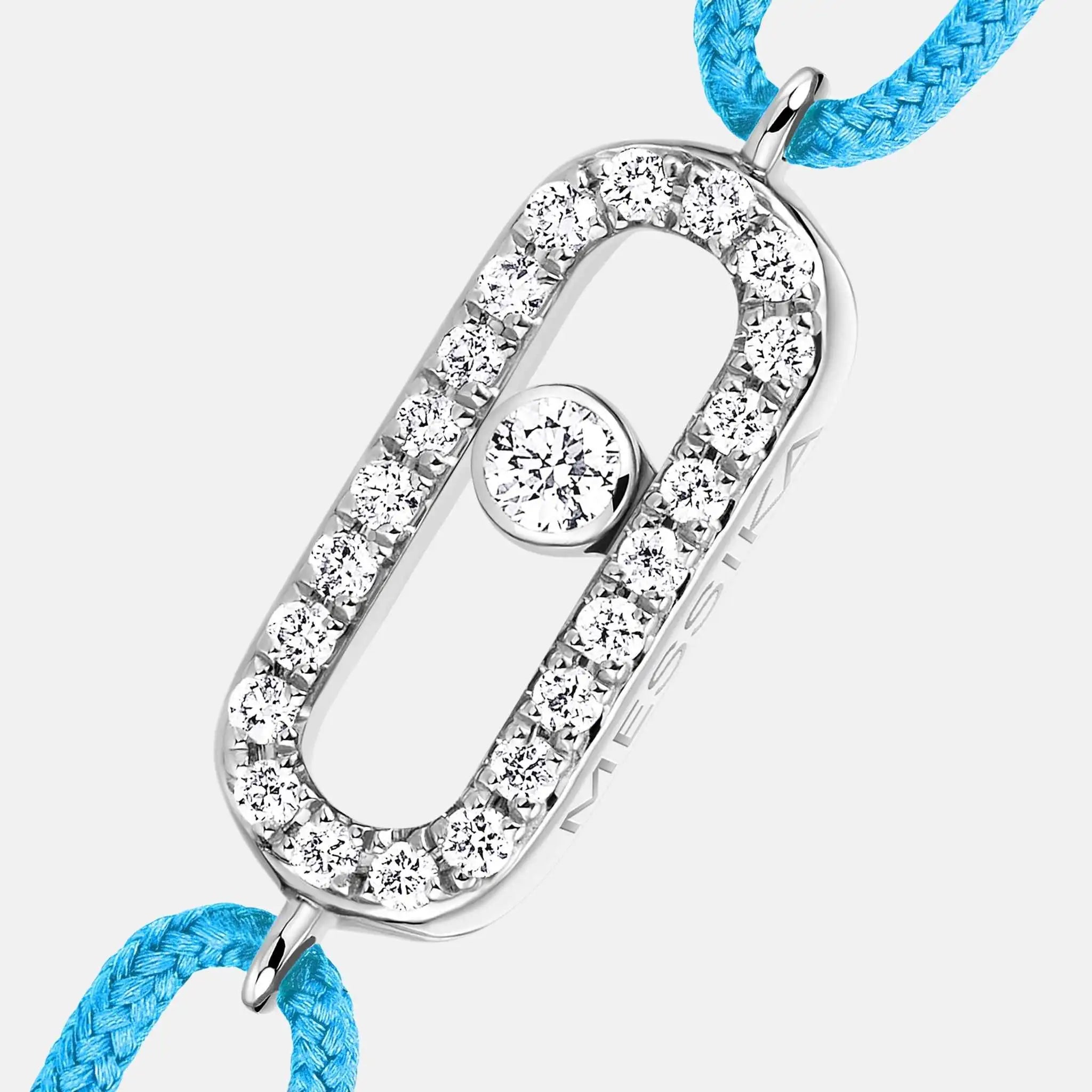 Move Uno Cord White Gold Diamond Bracelet