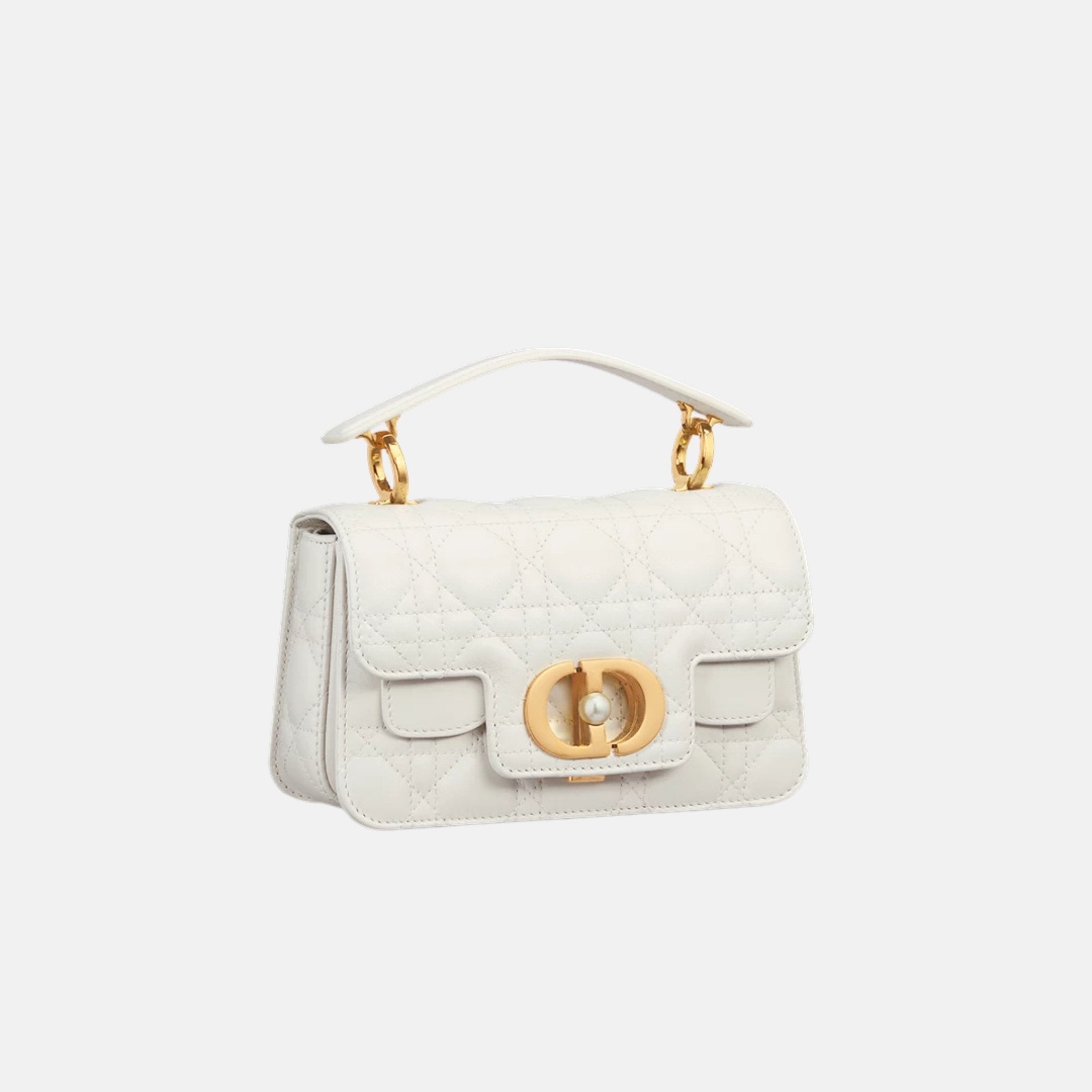 Mini Dior Jolie Top Handle Bag In Cannage Calfskin