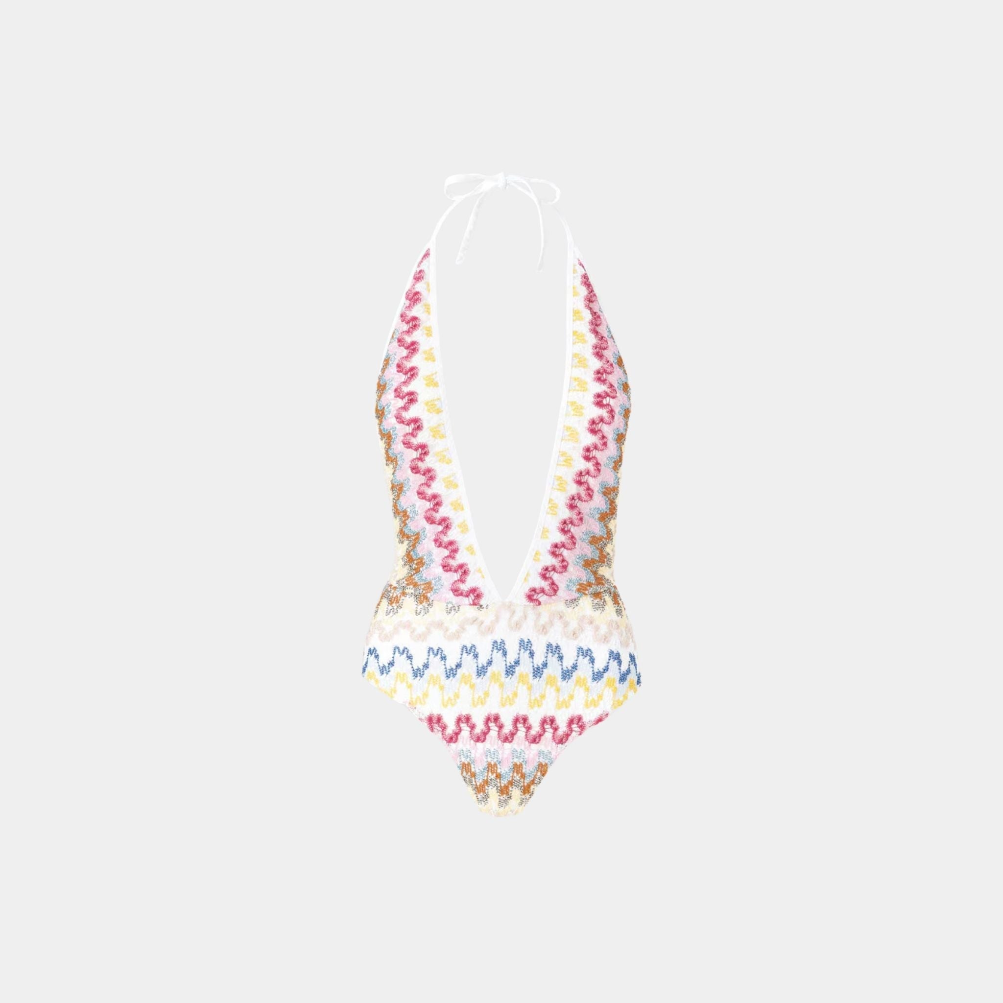 One Piece Swimsuit In Lame Viscose Lace