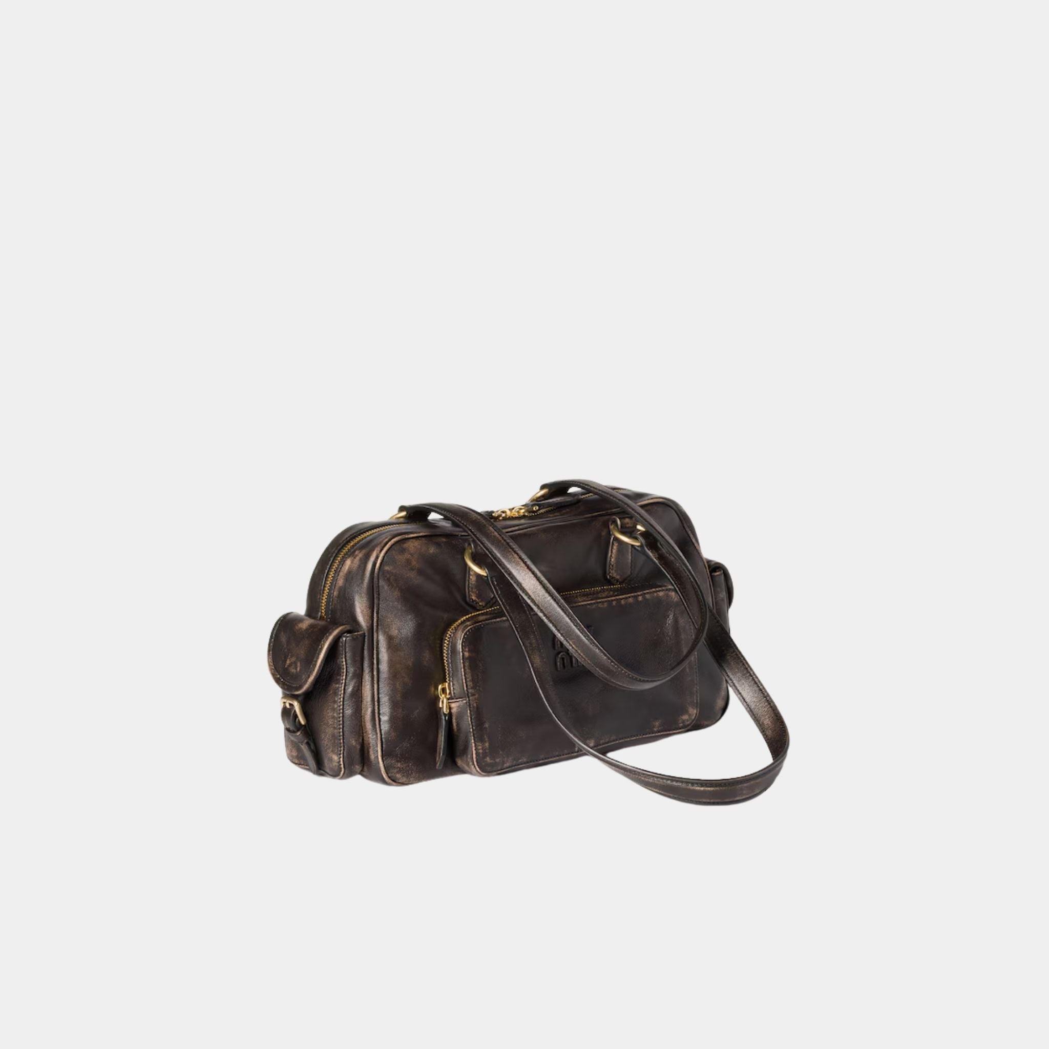 Aged Nappa Leather Top Handle Bag