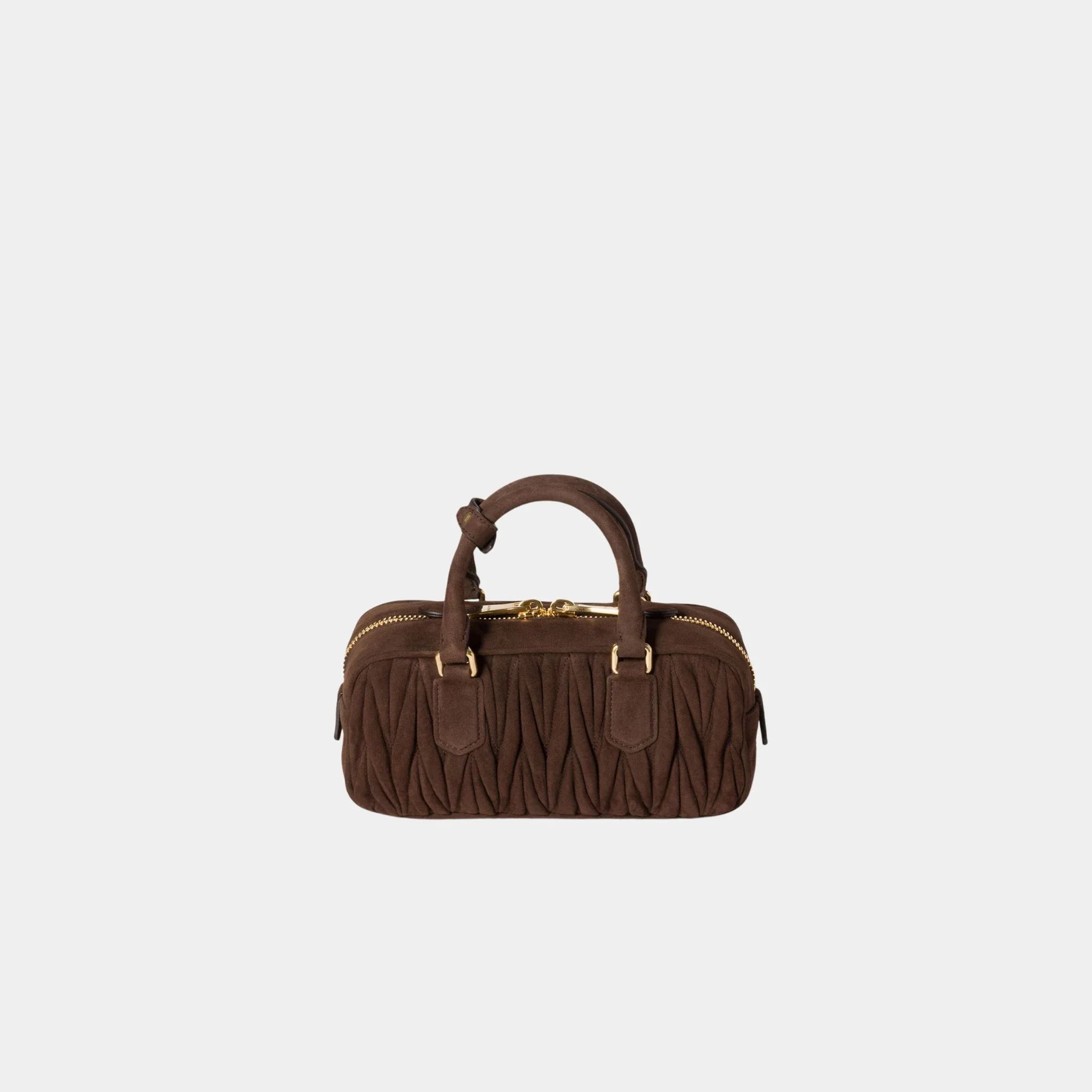 Arcadie Matelassé Suede Bag